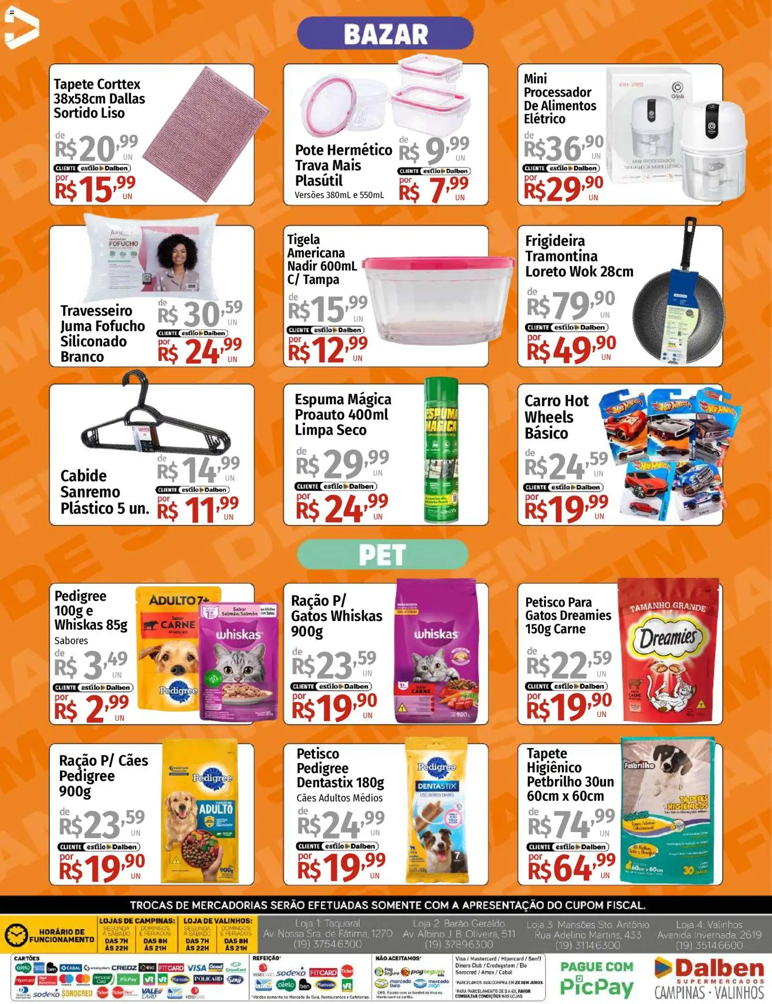 Supermercado Dalben Folheto - válido de 16.01.2026 | Página: 14 | Produtos: Travesseiro, Tapete, Cabide, Carne