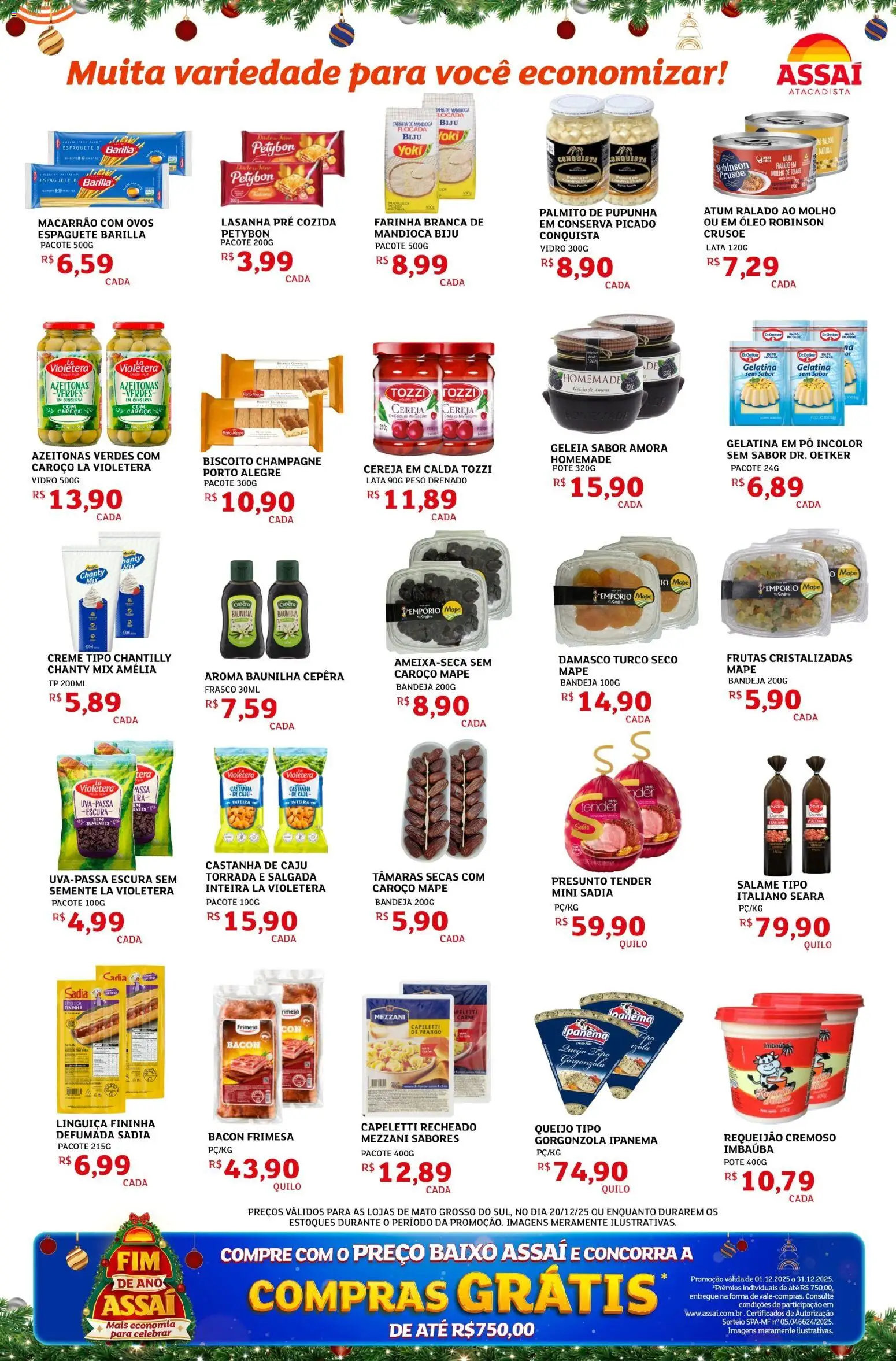 Assaí Atacadista Folheto - válido de 20.12.2025 | Página: 2 | Produtos: Ovos, Salame, Creme, Frutas cristalizadas