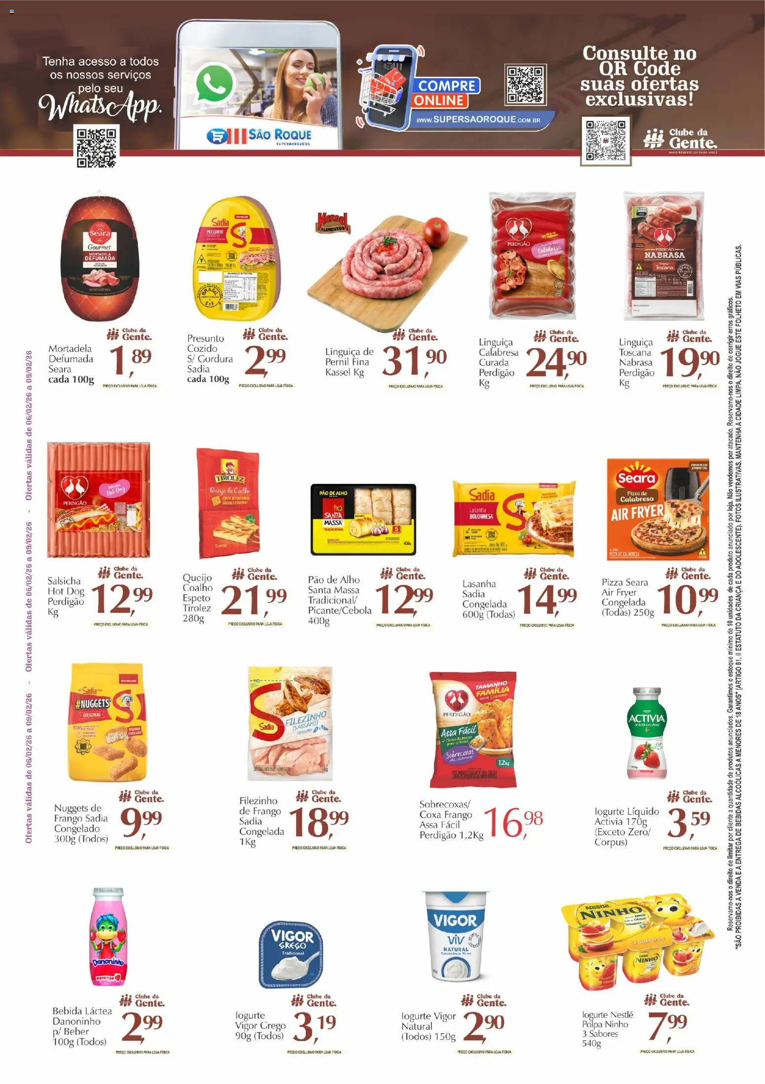 São Roque Supermercados Folheto - válido de 13.02.2026 | Página: 5 | Produtos: Alho, Queijo, Massa, Cálcio