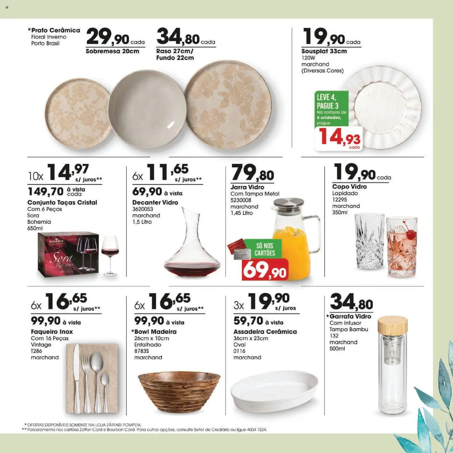 Zaffari Folheto - válido de 24.04.2026 | Página: 5 | Produtos: Taças, Jarra, Assadeira, Sousplat