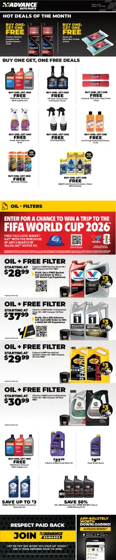 Preview of Advance Auto Parts weekly ads valid from 01.03.2026