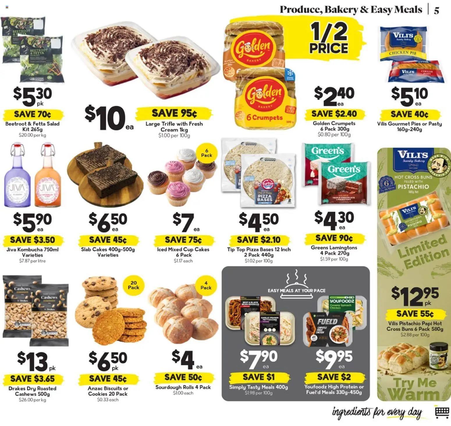 Drakes catalogue - valid from 25.02.2026 | Page: 5 | Products: Chocolate, Pizza, Chicken, Lamingtons