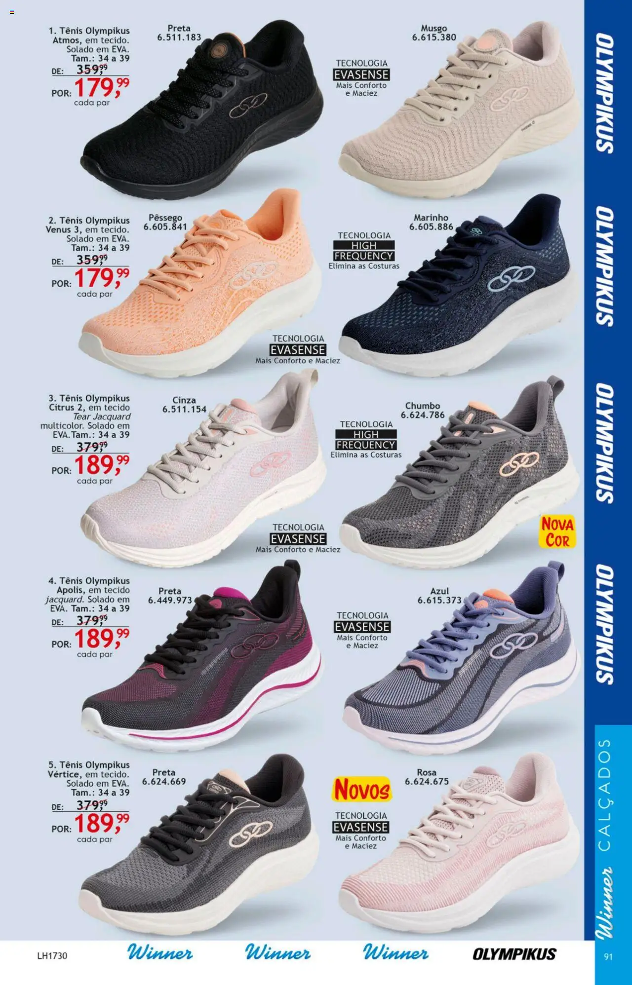 Quatro Estações Folheto - válido de 01.04.2025 | Página: 92 | Produtos: Pêssego, Tecido, Tênis