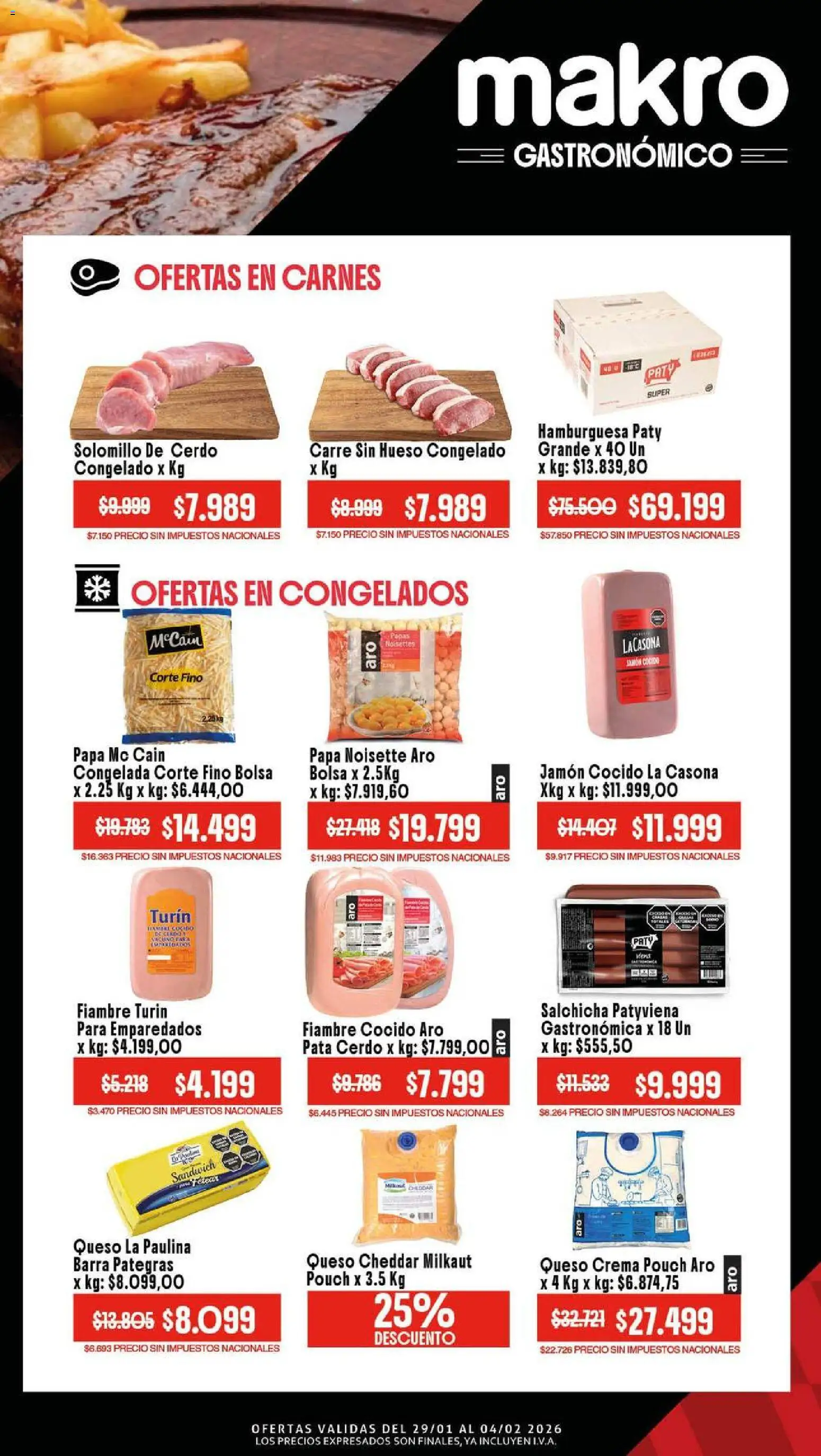 Makro ofertas │ válido desde el 29.01.2026 | Página: 2 | Productos: Jamón cocido, Queso, Jamón, Cerdo