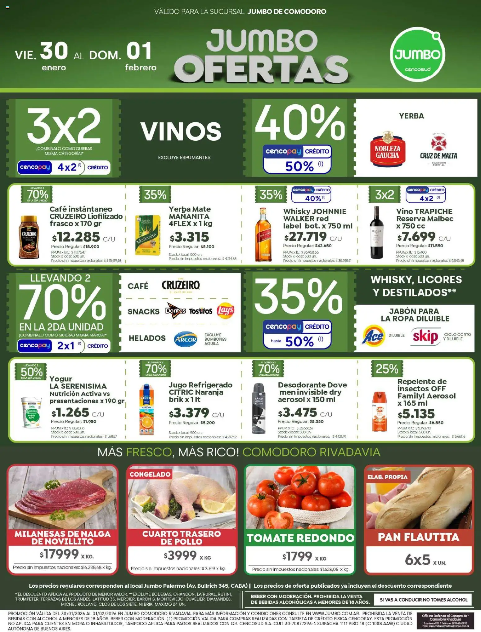 Jumbo - Ofertas | Comodoro │ válido desde el 30.01.2026 | Página: 1 | Productos: Repelente, Bombones, Tomate, Café