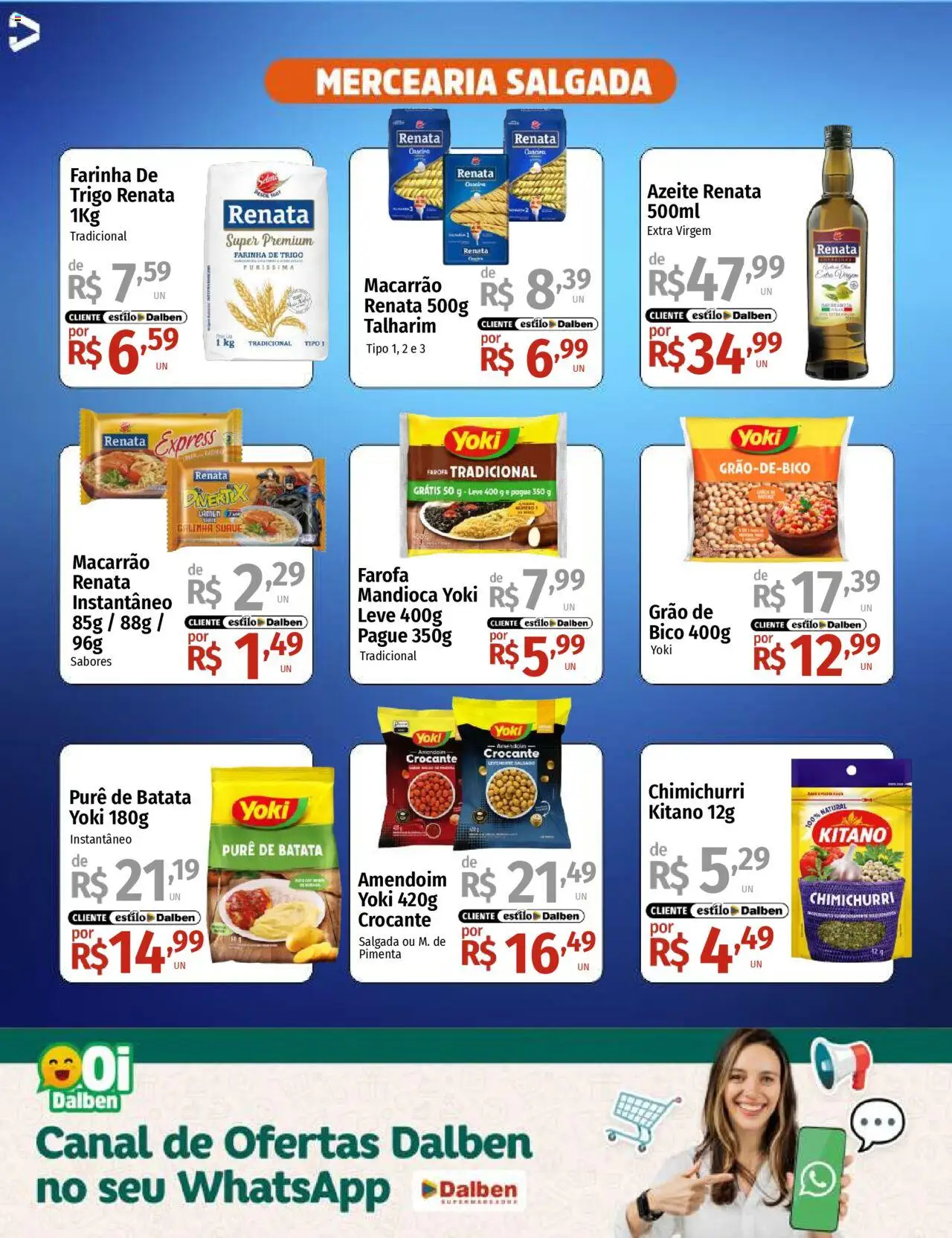 Supermercado Dalben Folheto - válido de 17.10.2025 | Página: 8 | Produtos: Amendoim, Talharim, Mandioca, Farinha de trigo
