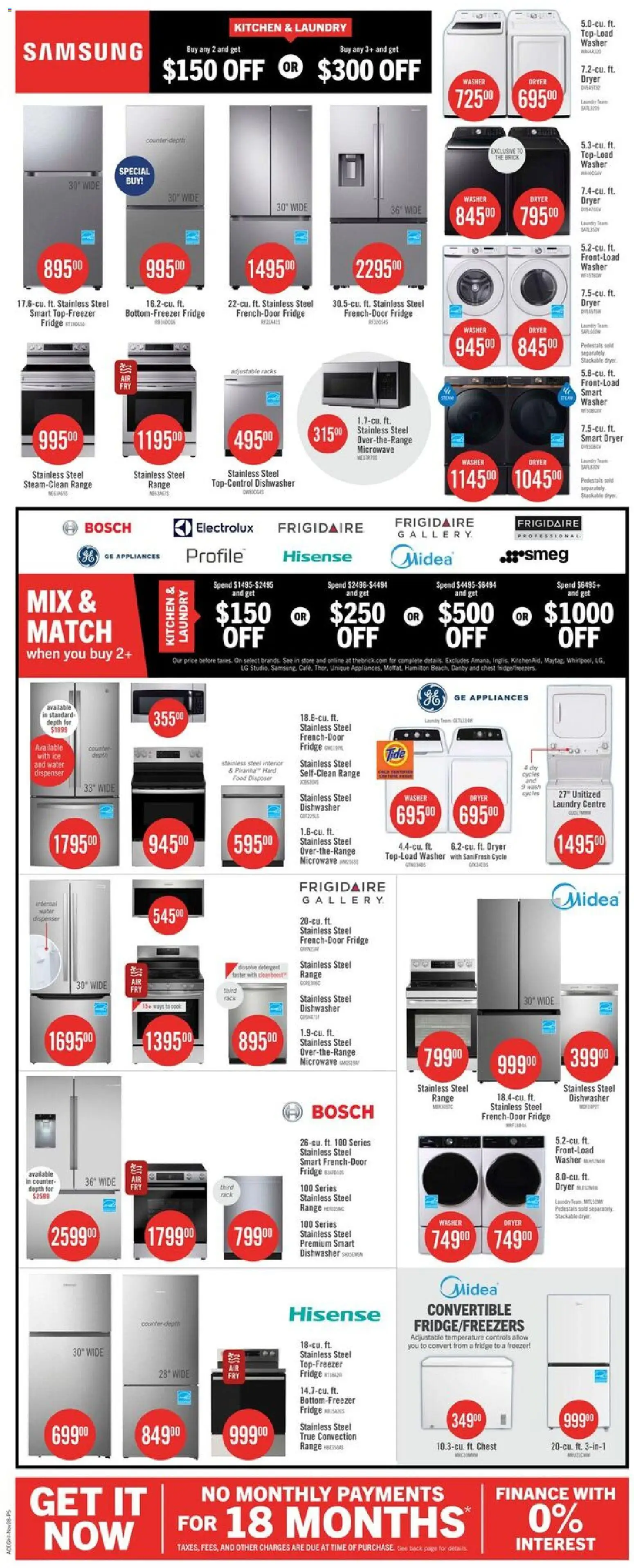 The Brick flyer valid from 28.11.2025 | Page: 16 | Products: Freezer, Dryer, Dishwasher, Detergent
