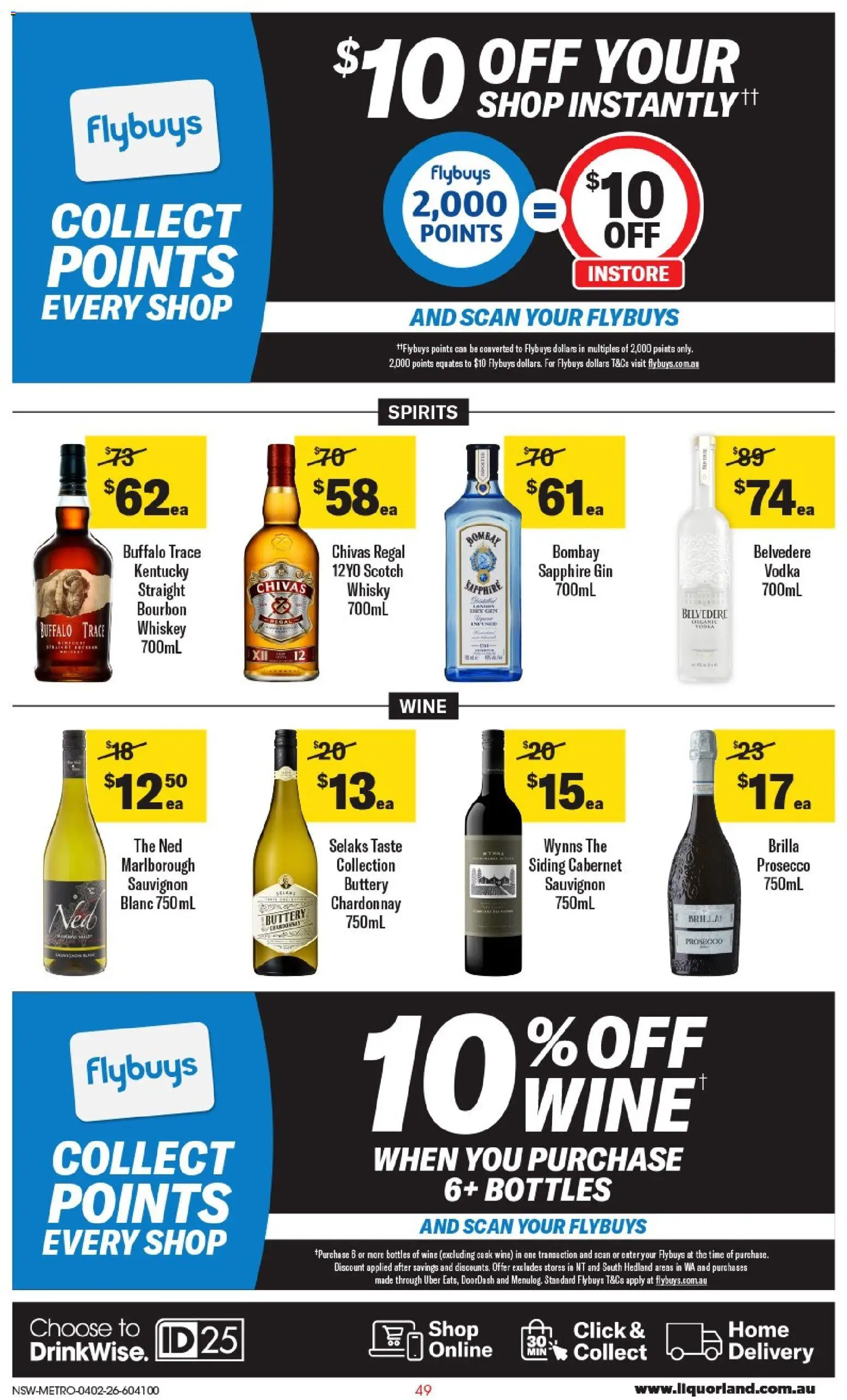 Coles catalogue - valid from 04.02.2026 | Page: 49 | Products: Wine, Bourbon, Vodka, Whiskey