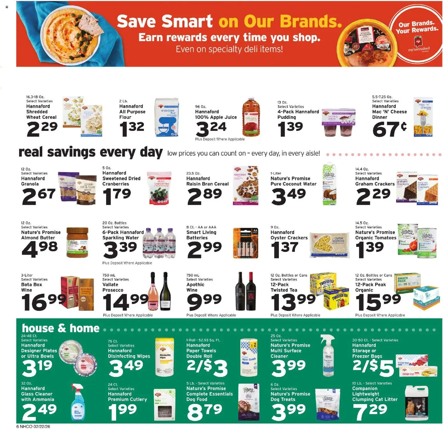 Hannaford Weekly Ad - valid from 22.02.2026 | Page: 9 | Products: Box, Cat Litter, Tomatoes, Water