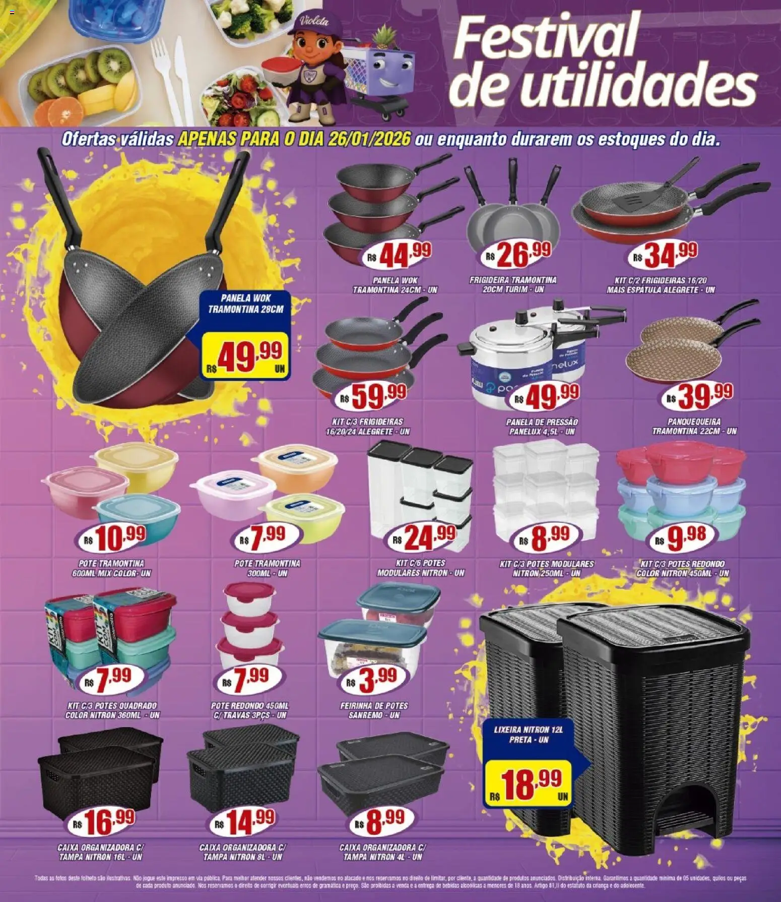 Violeta Supermercados Folheto - válido de 26.01.2026 | Página: 2 | Produtos: Panela, Panela de pressão, Potes, Espátula