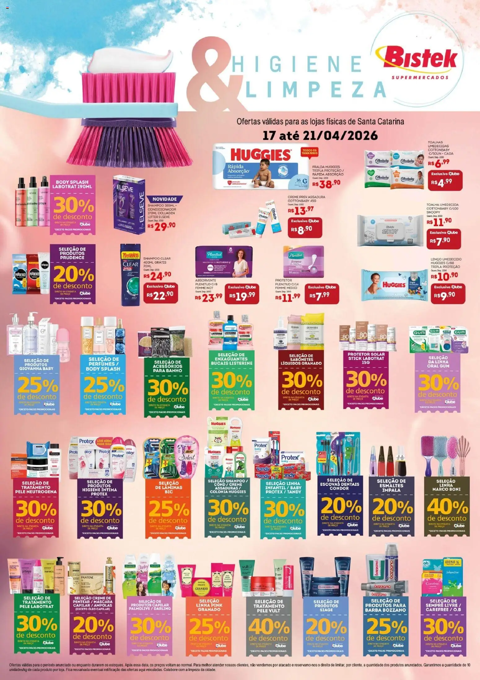 Bistek Supermercados Folheto - válido de 17.04.2026 | Página: 2 | Produtos: Protetor solar, Óleo, Sempre Livre, Toalha umedecida