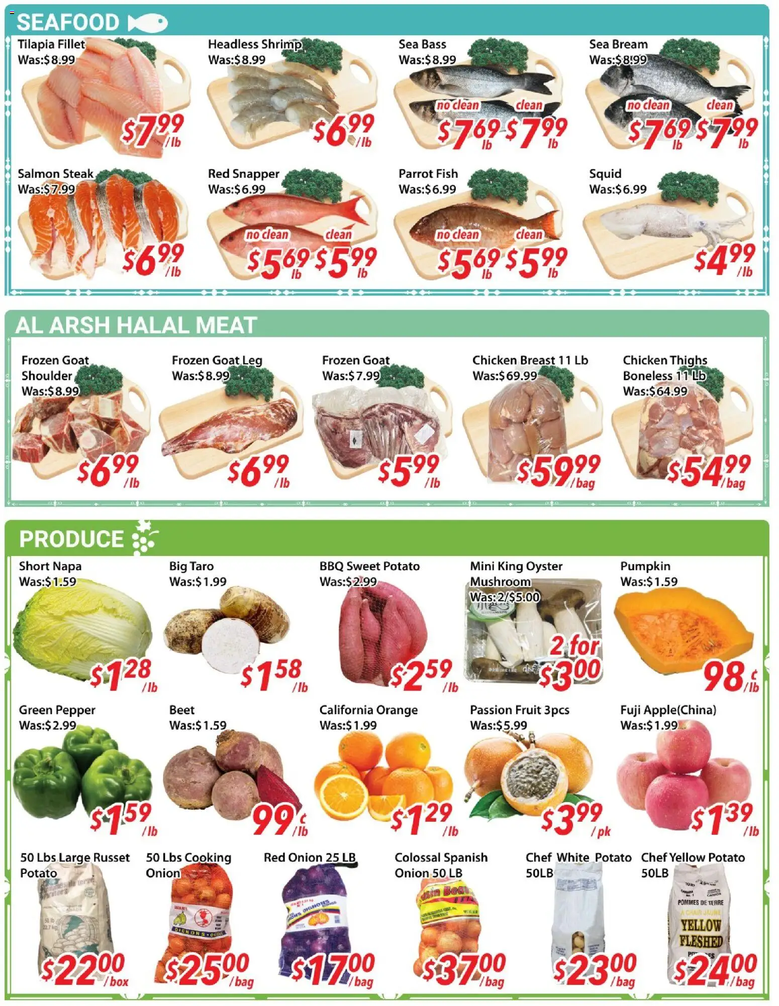 Ample Food Market flyer valid from 24.04.2026 | Page: 2 | Products: Fish, Bag, Pumpkin, Chicken