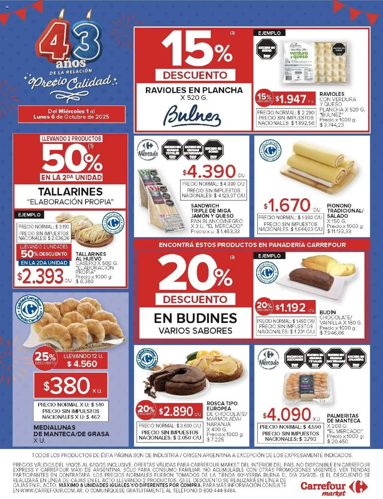 Carrefour - Ofertas - Catamarca │ válido desde el 01.10.2025 | Página: 51 | Productos: Teléfono, Budín, Manteca, Queso