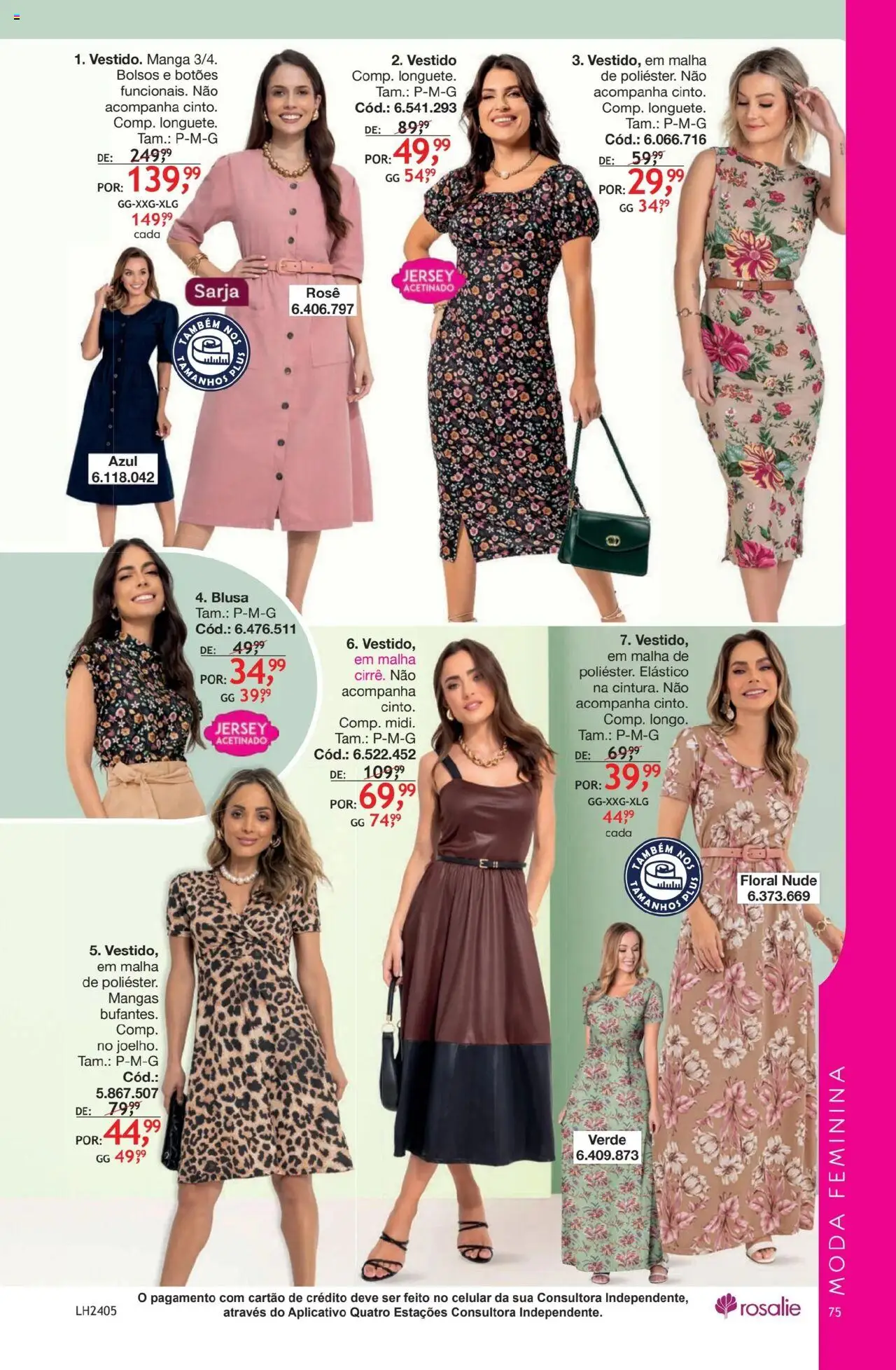 Quatro Estações Folheto - válido de 01.10.2025 | Página: 75 | Produtos: Celular, Blusa, Mangas, Vestido