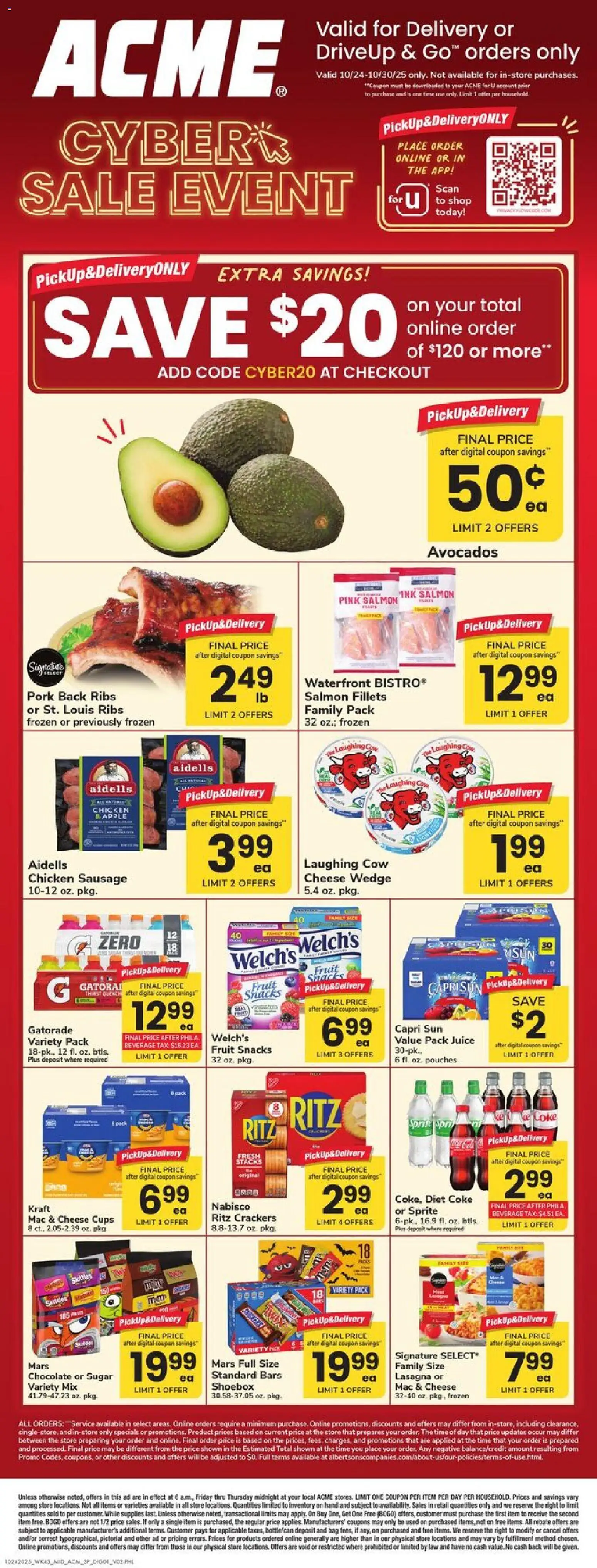 Acme Specialty Publication - valid from 24.10.2025 | Page: 1 | Products: Ink, Cheese, Chocolate, Bag