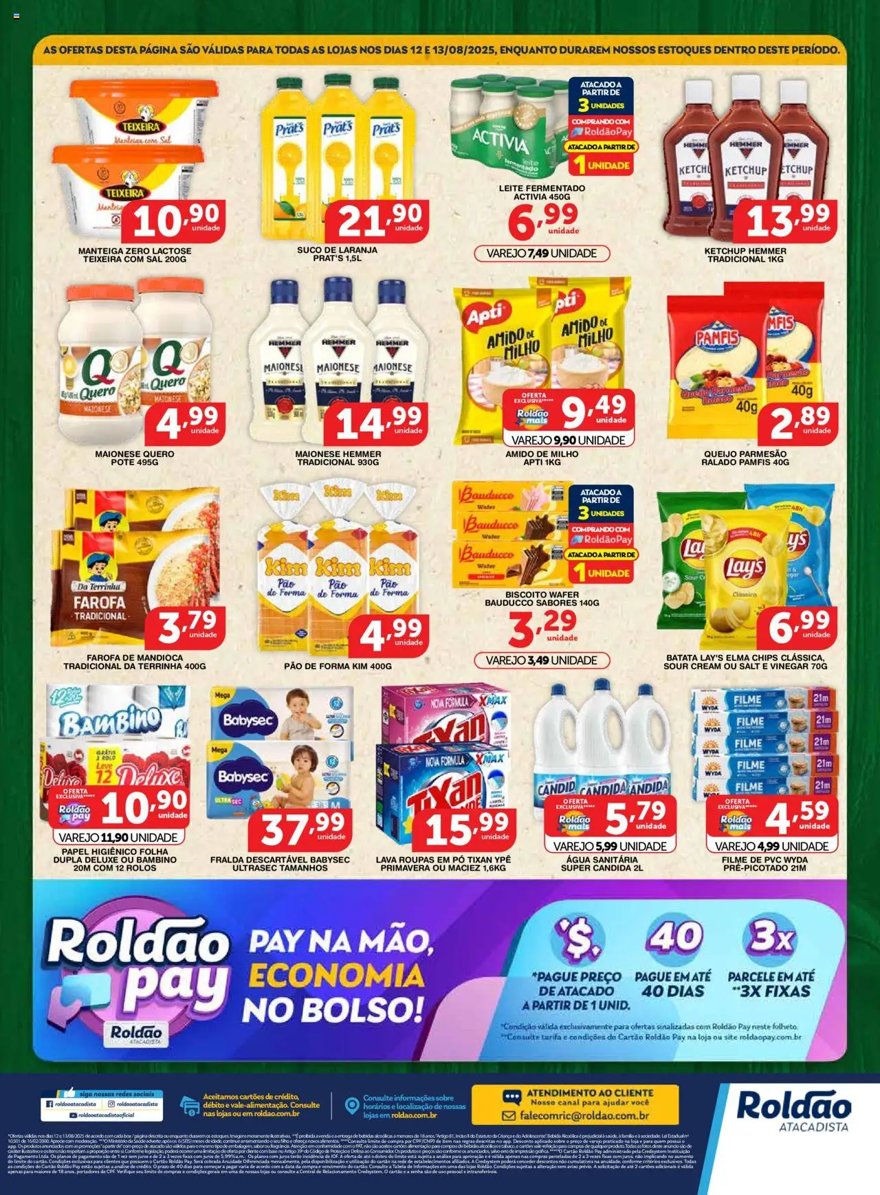 Roldão Folheto - válido de 12.08.2025 | Página: 2 | Produtos: filme de PVC, Base, Sal, Leite fermentado