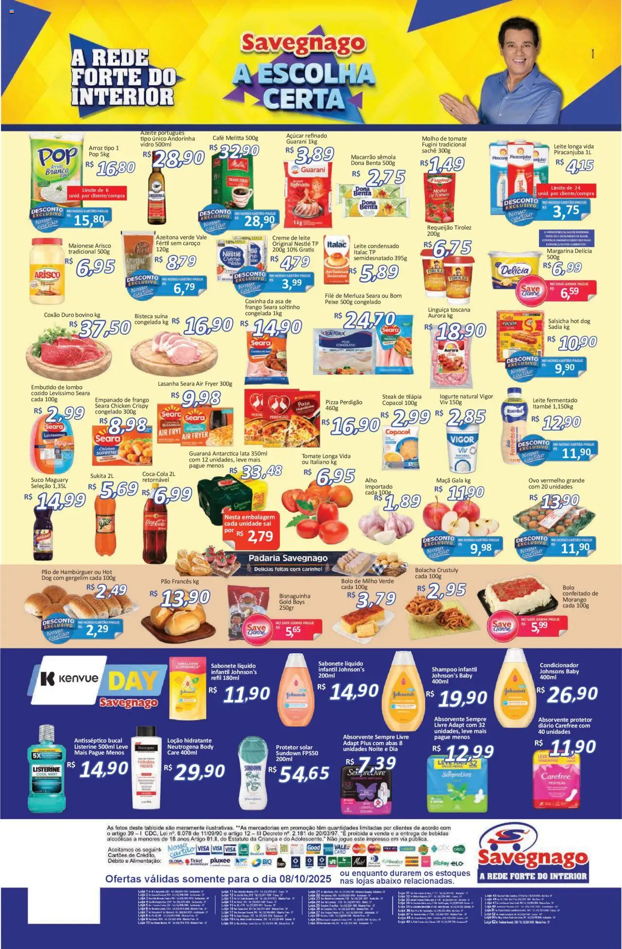 Savegnago Folheto - válido de 08.10.2025 | Página: 2 | Produtos: Air fryer, Bolo, Bolacha, Sabonete
