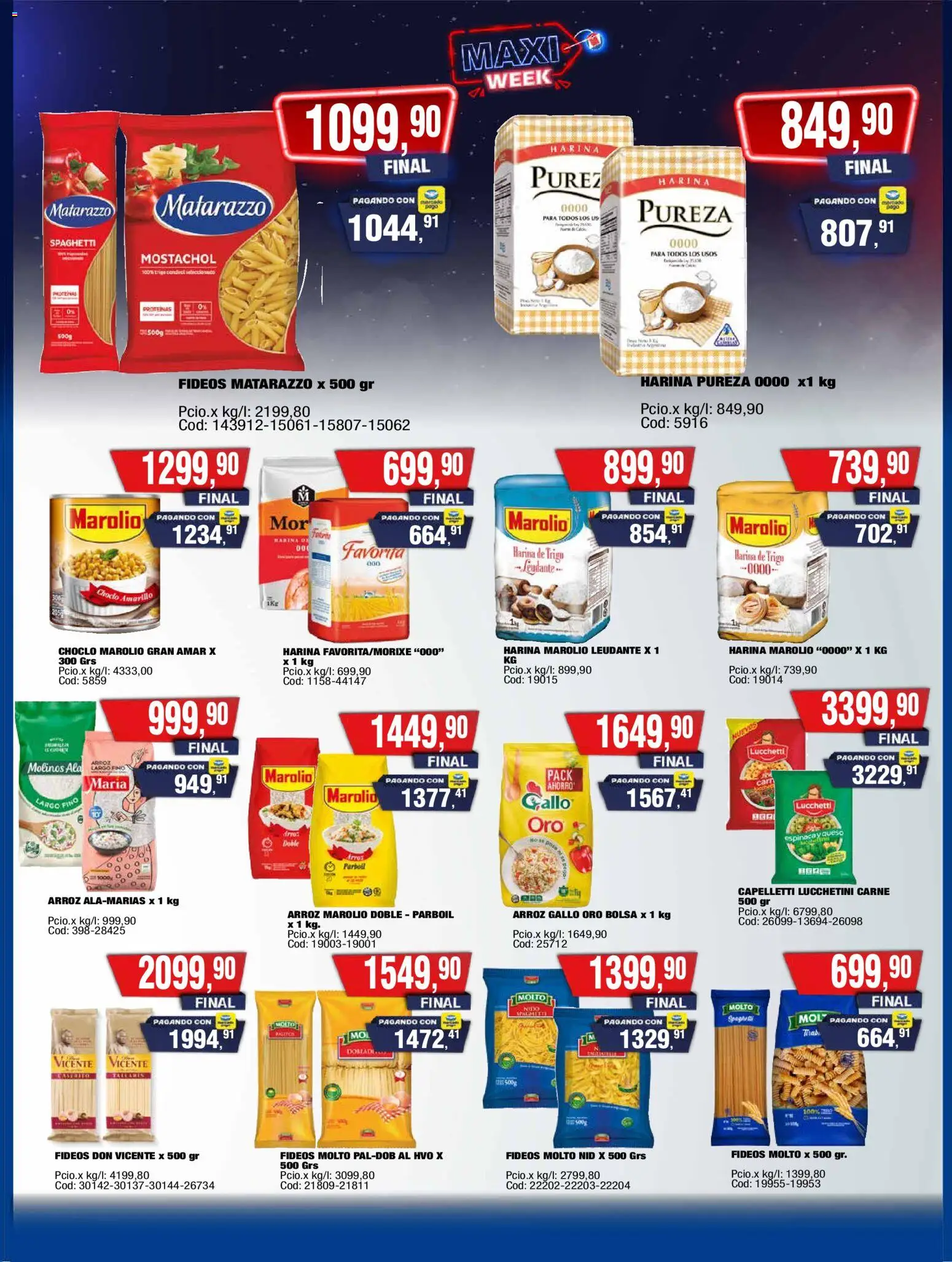 Maxiconsumo ofertas │ válido desde el 10.11.2025 | Página: 13 | Productos: Bolsa, Choclo, Queso, Fideos