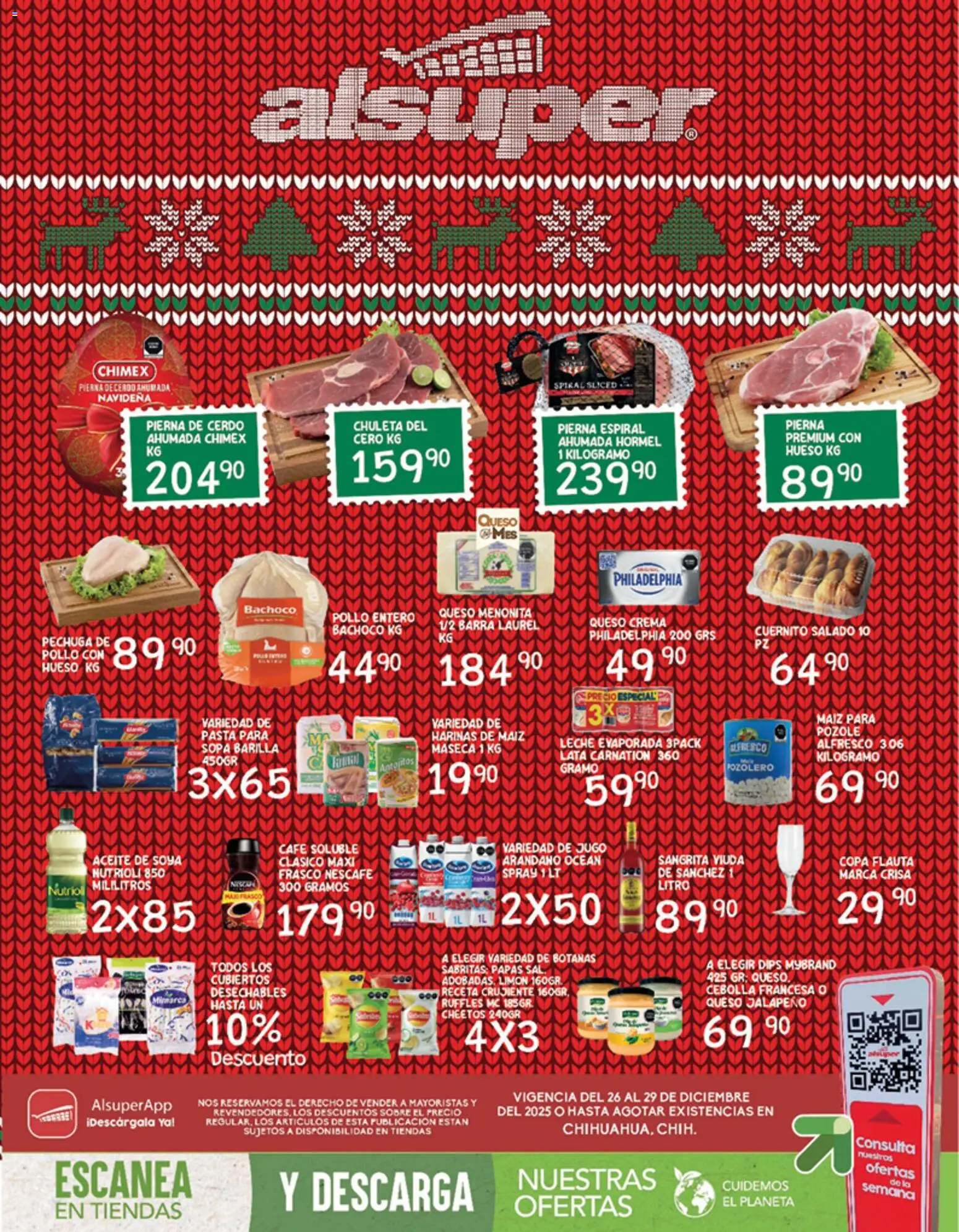 Nuevas ofertas de Alsuper válidas en toda la República Mexicana desde el 26.12.2025. ¡Encuentra las mejores ofertas en Alsuper folleto Chihuahua Capital! | Página: 1 | Productos: Sopa, Frasco, Leche, Café