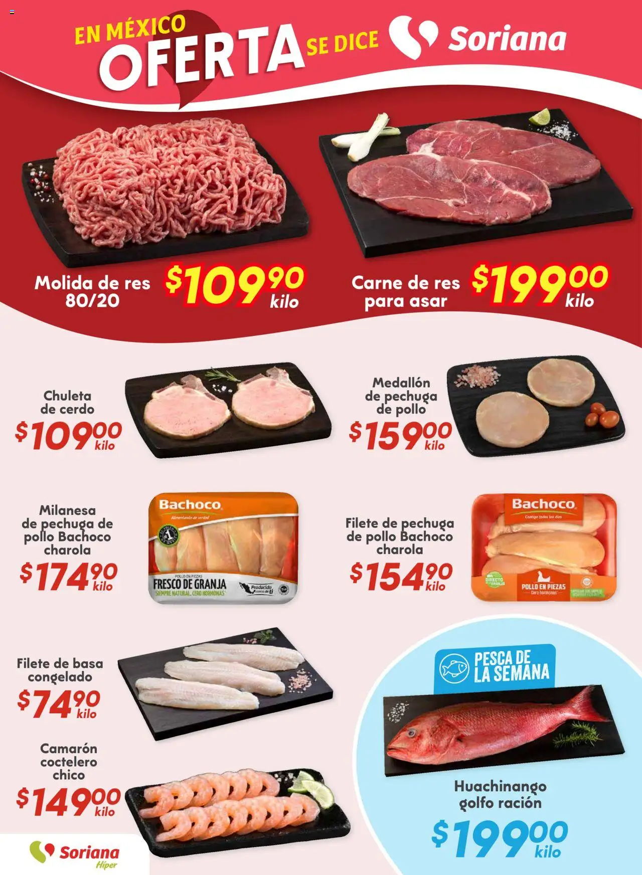 Nuevas ofertas de Soriana válidas en toda la República Mexicana desde el 01.08.2025. ¡Encuentra las mejores ofertas en Soriana - Folleto! | Página: 6 | Productos: Pollo, Milanesa, Cerdo, Res