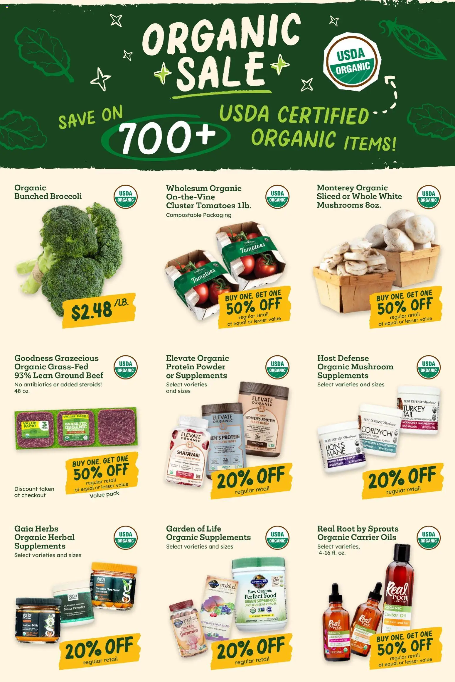 Sprouts Weekly Ad - valid from 15.04.2026 | Page: 6 | Products: Oil, Chocolate, Beef, Greens