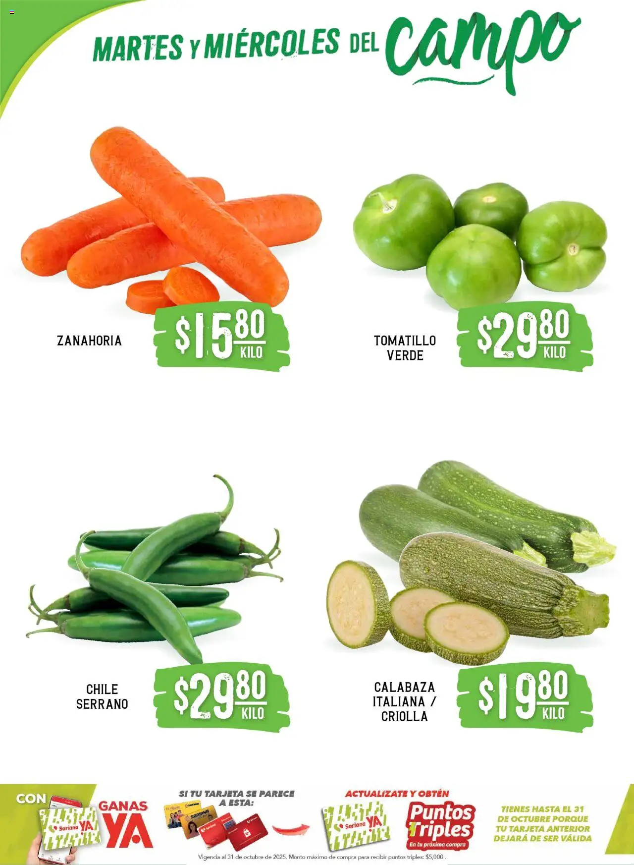 Nuevas ofertas de Soriana válidas en toda la República Mexicana desde el 12.08.2025. ¡Encuentra las mejores ofertas en Soriana - Martes y Miércoles del Campo Súper: Juárez! | Página: 4 | Productos: Zanahoria
