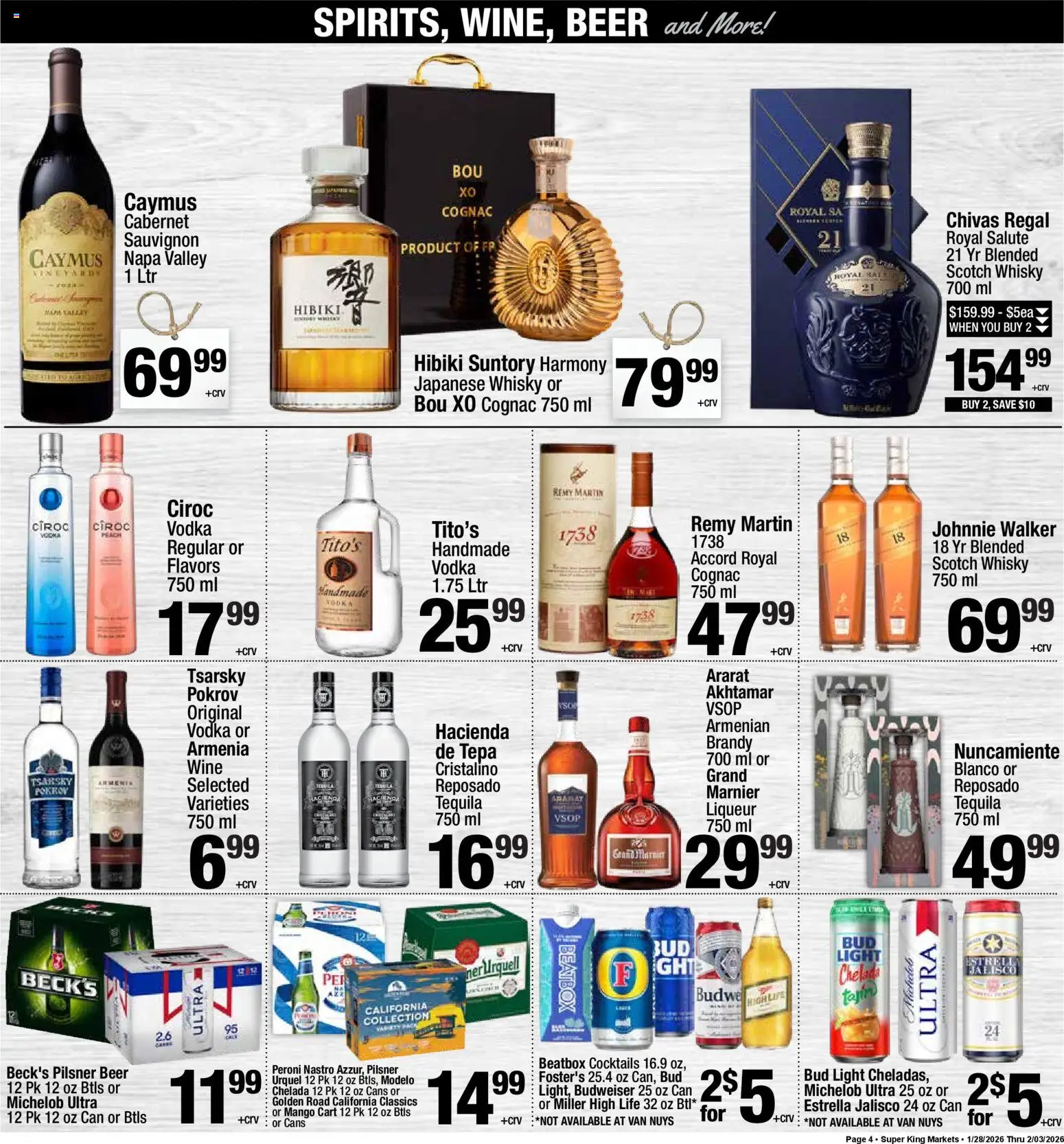 Super King - Weekly Ad - valid from 28.01.2026 | Page: 5 | Products: Wine, Beer, Vodka, Mango