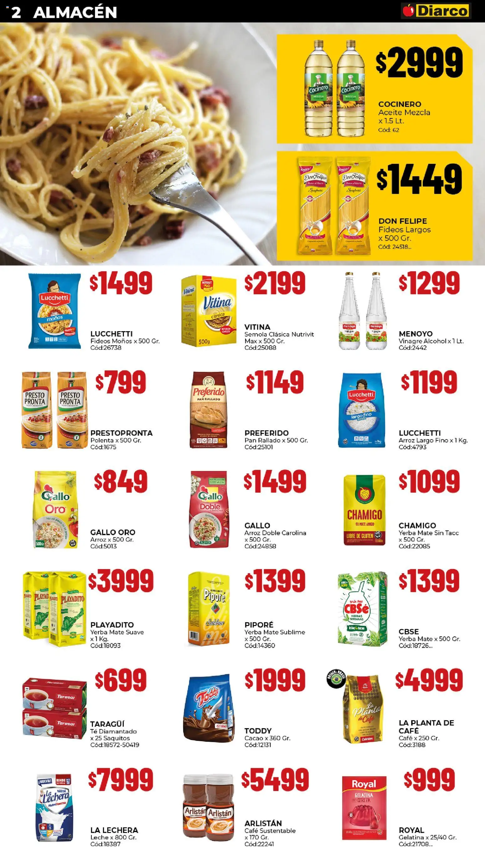 Diarco ofertas │ válido desde el 05.01.2026 | Página: 2 | Productos: Yerba, Aceite, Leche, Cacao