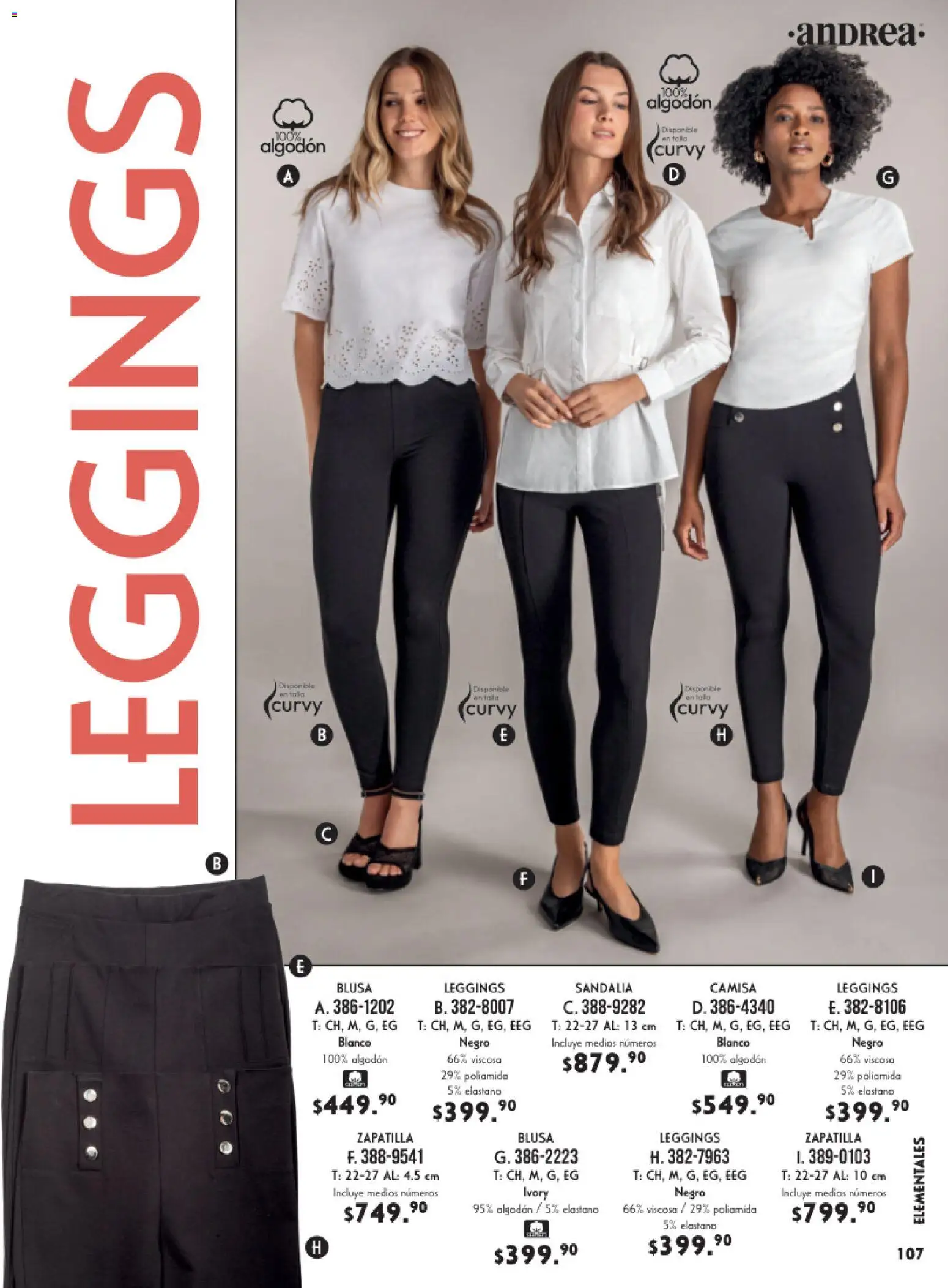 Nuevas ofertas de Andrea válidas en toda la República Mexicana desde el 25.01.2026. ¡Encuentra las mejores ofertas en Andrea catálogo Vestir! | Página: 107 | Productos: Blusa, Leggings, Camisa, Algodón