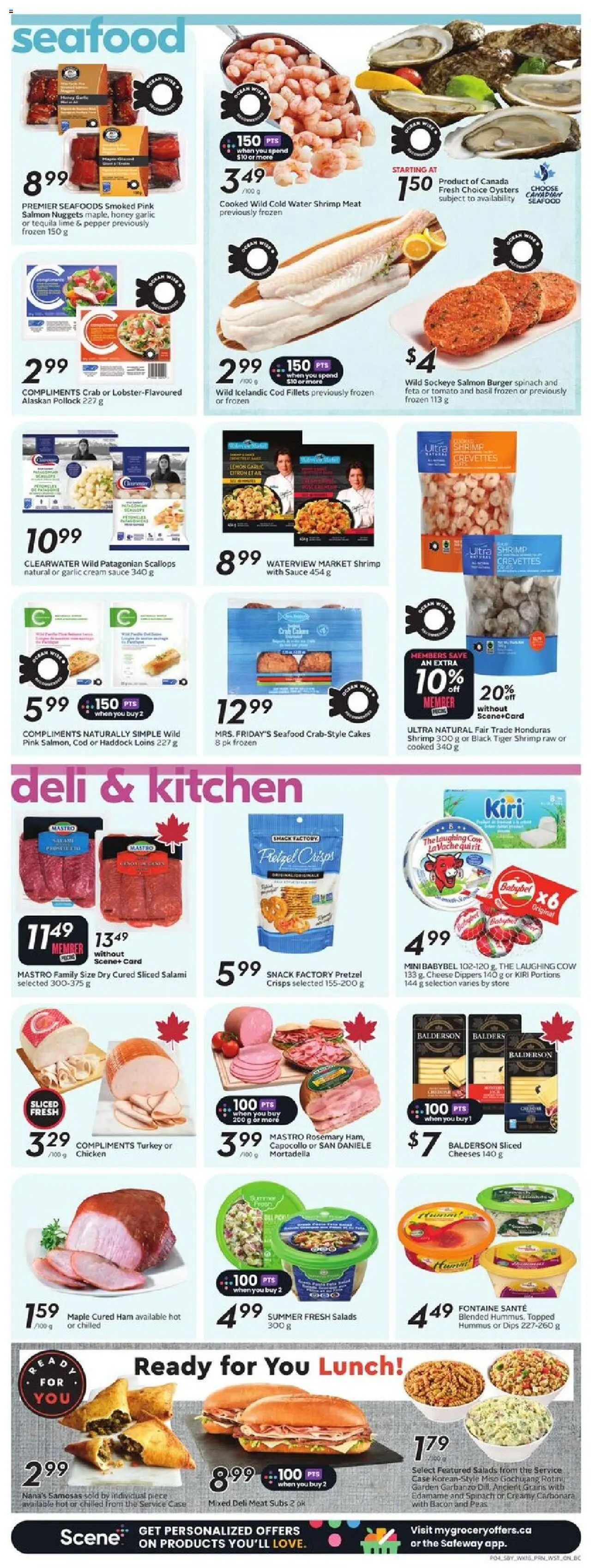 Safeway flyer valid from 14.08.2025 | Page: 8 | Products: Cream, Turkey, Cheese, Chicken