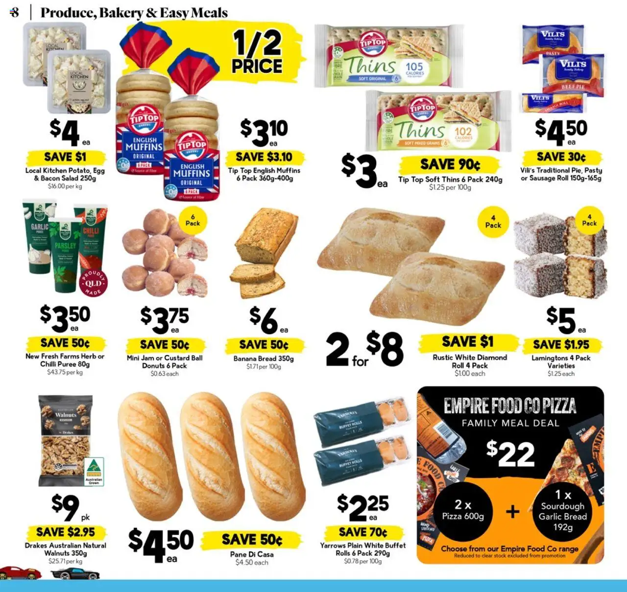 Drakes catalogue - valid from 15.10.2025 | Page: 8 | Products: Bread, Salad, Garlic, Lamingtons