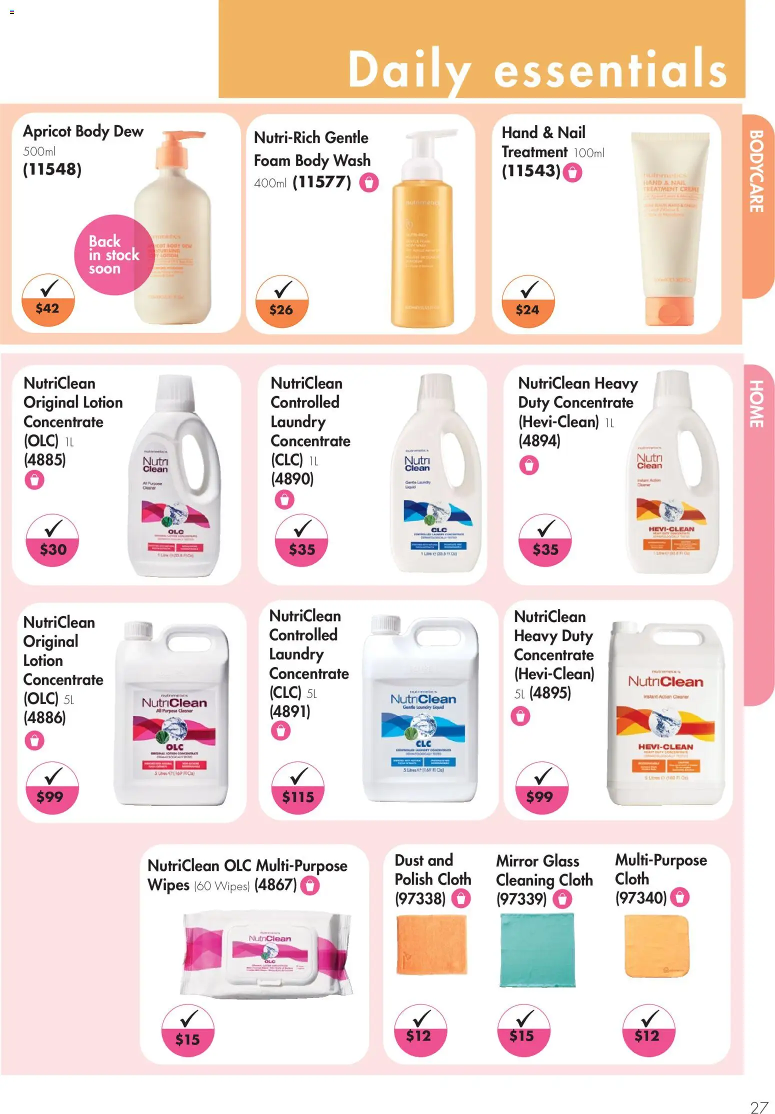 Nutrimetics catalogue - valid from 26.02.2026 | Page: 27 | Products: Cleaner, Lotion, Laundry, Nail treatment