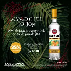 Vista previa de La Europea catálogo Bacardí Mango Chile, nuevo folleto de la tienda, válido en México a partir del 30.10.2025