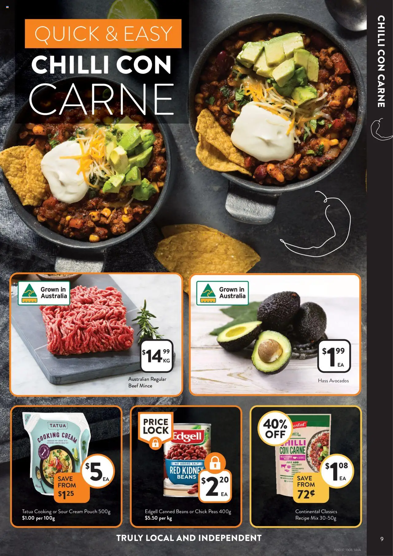 Foodworks catalogue - valid from 13.08.2025 | Page: 9 | Products: Sour cream, Beef, Cream, Chilli