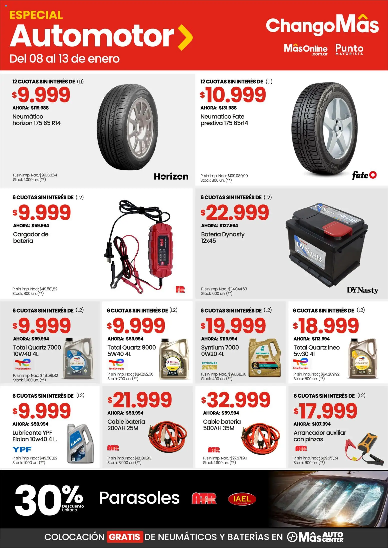 Punto Mayorista catálogo │ válido desde el 08.01.2026 | Página: 2 | Productos: Neumáticos, Cable, Batería, Cargador