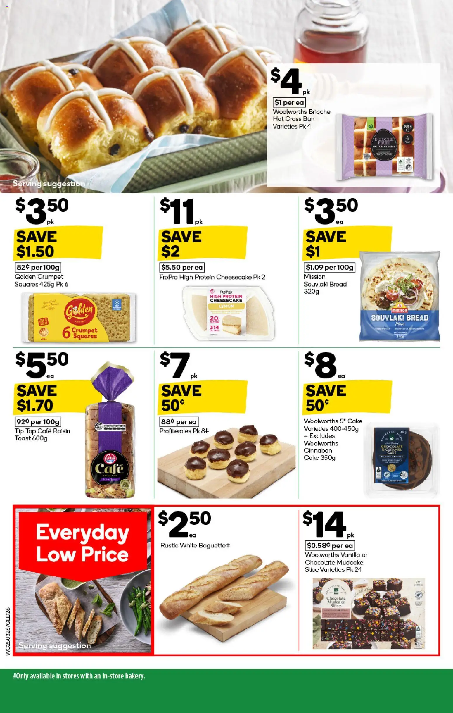 Woolworths catalogue - valid from 25.03.2026 | Page: 26 | Products: Bread, Chocolate, Lemon