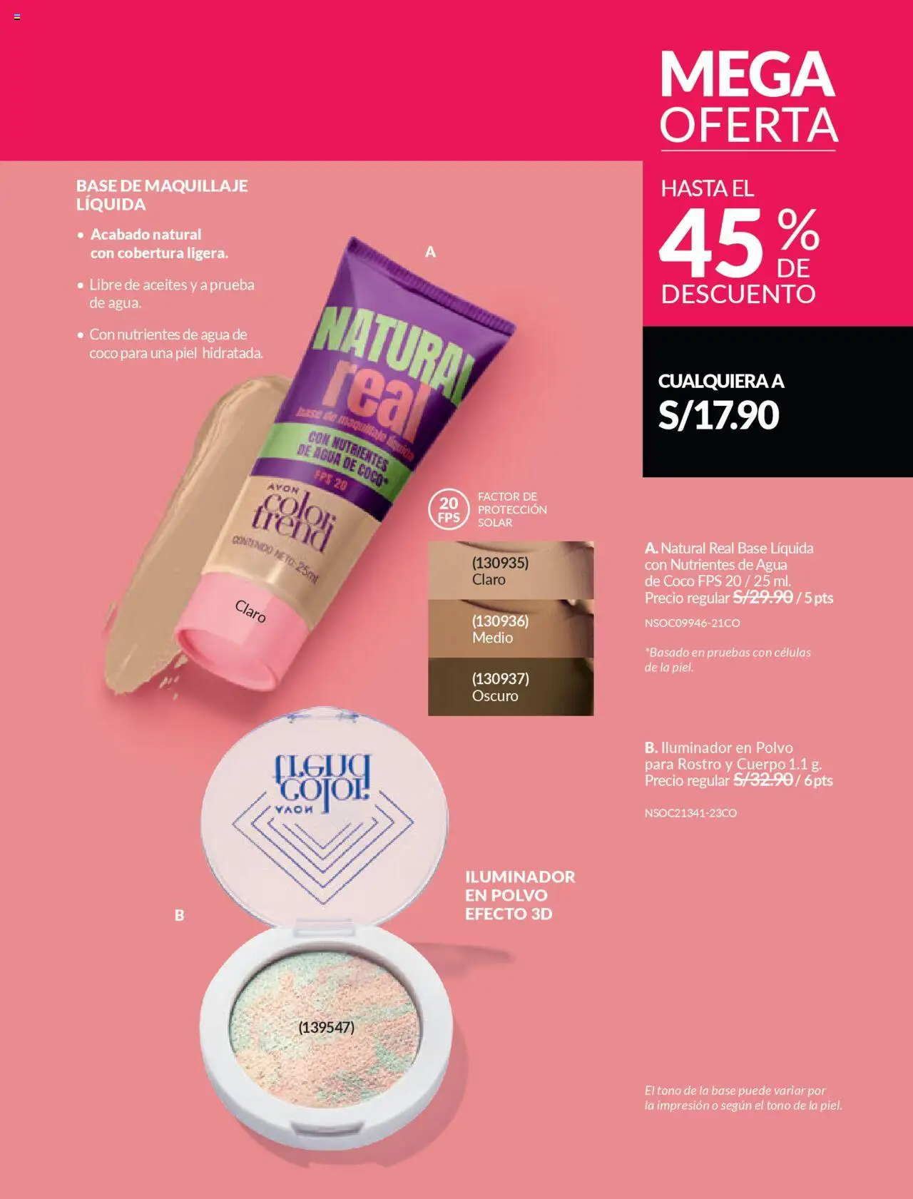 Catálogo Avon válido desde 29.08.2025 | Página: 234 | Productos: Maquillaje, Polvo