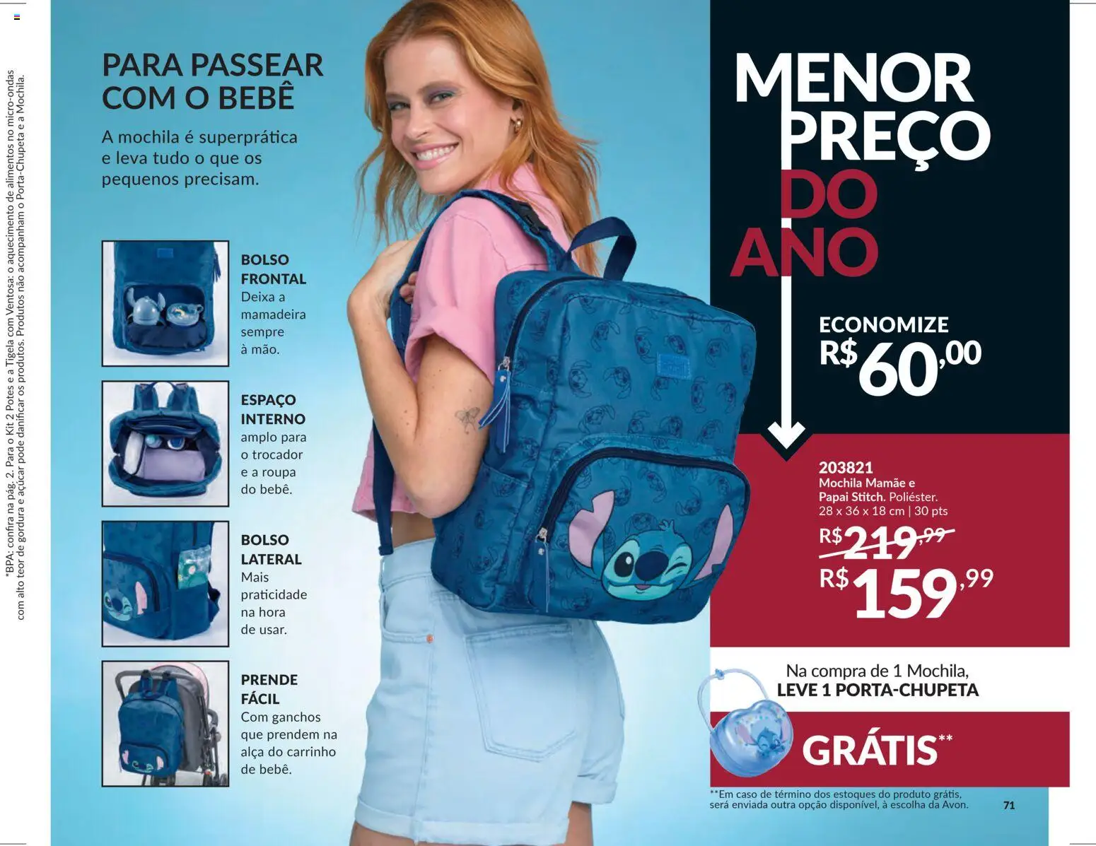 Avon Folheto - válido de 18.02.2026 | Página: 71 | Produtos: Carrinho, Microondas, Mochila, Tigela