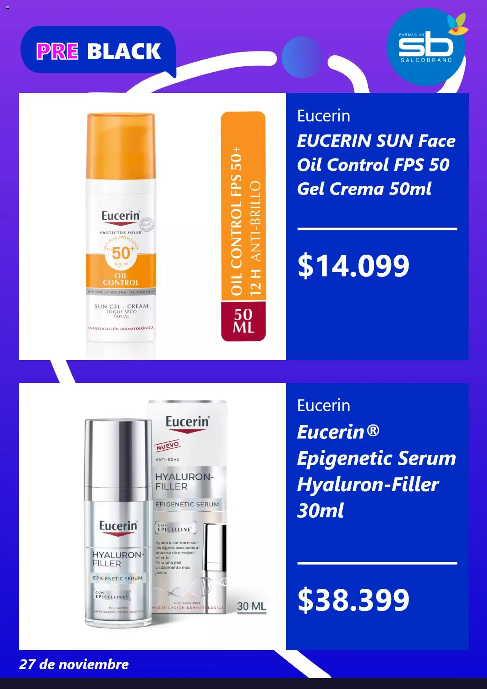 Black Friday Salcobrand │ válido desde el 27.11.2025 | Página: 3 | Productos: Protector solar, Crema, Serum