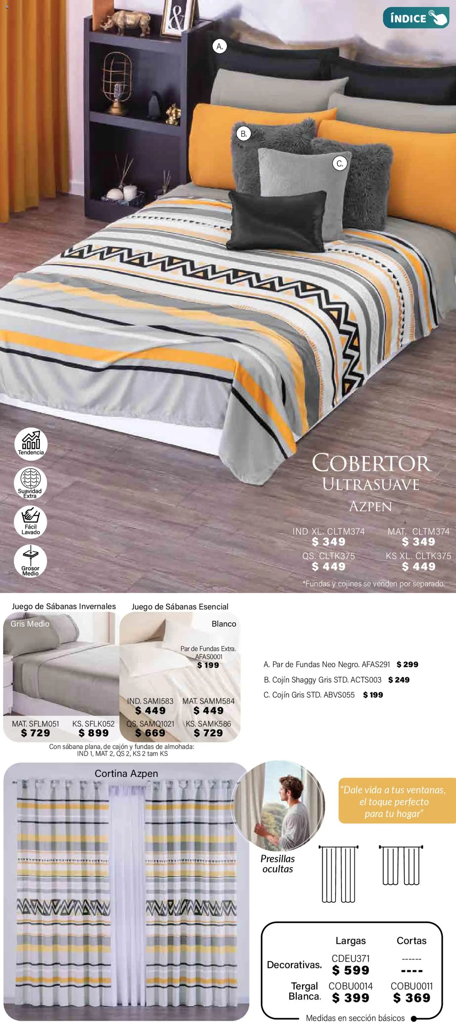 Nuevas ofertas de Colchas Concord válidas en toda la República Mexicana desde el 01.11.2025. ¡Encuentra las mejores ofertas en Colchas Concord Buen Fin! | Página: 410 | Productos: Cobertor, Juego, Almohada, Sabanas