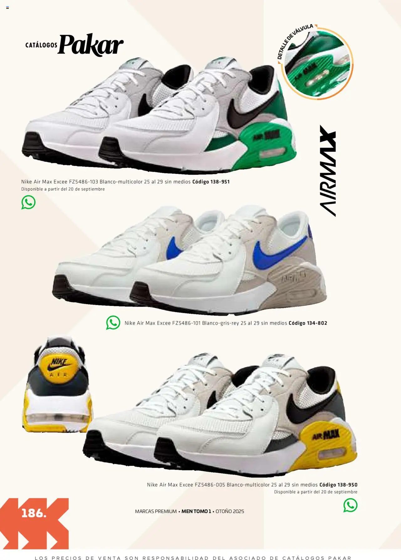 Nuevas ofertas de SC Pakar válidas en toda la República Mexicana desde el 29.08.2025. ¡Encuentra las mejores ofertas en SC Pakar - Catálogo Otoño Men Tomo 1! | Página: 186 | Productos: Válvula