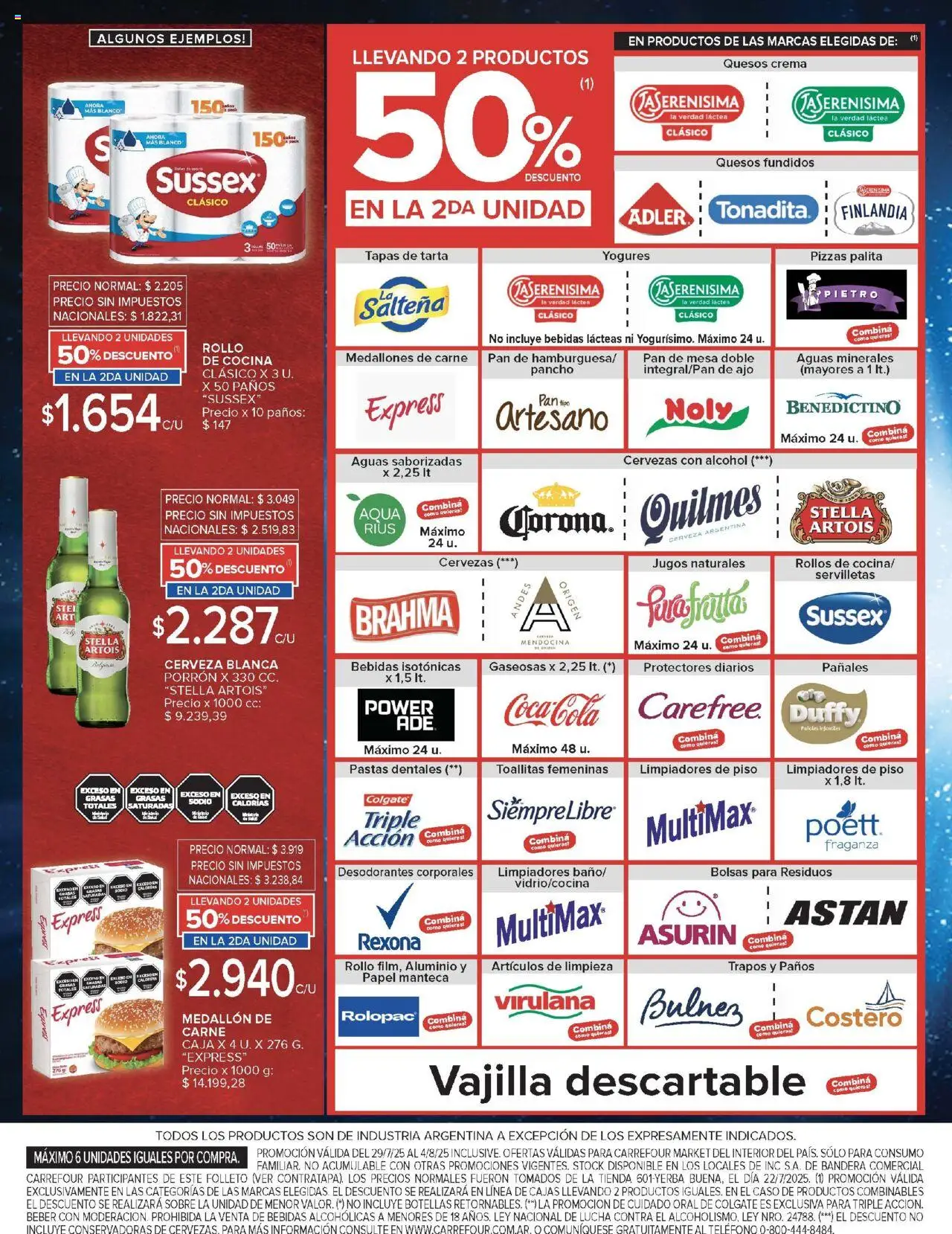 Carrefour Market catálogo - Córdoba │ válido desde el 29.07.2025 | Página: 4 | Productos: Mesa, Caja, Cerveza, Protectores diarios