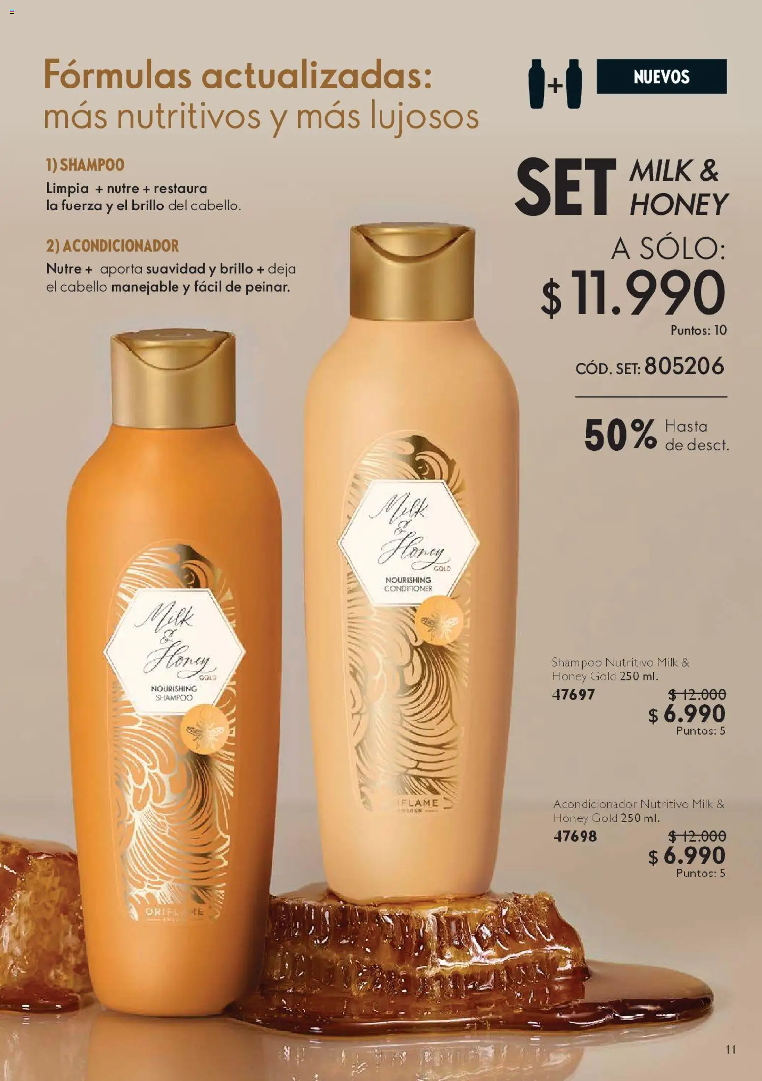 Oriflame catálogo │ válido desde el 07.03.2026 | Página: 11 | Productos: Brillo, Acondicionador, Shampoo