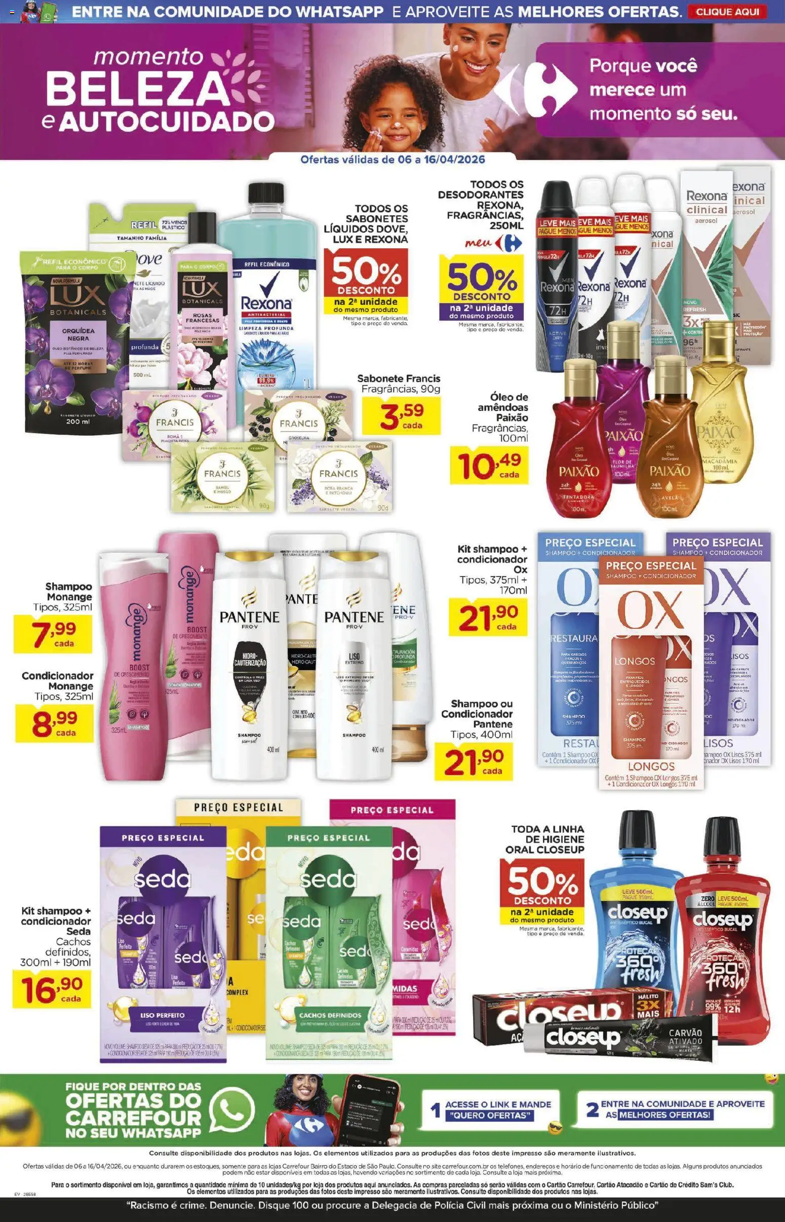 Carrefour Bairro Folheto - válido de 06.04.2026 | Página: 2 | Produtos: Pimenta, Condicionador, Sabonete, Amêndoas