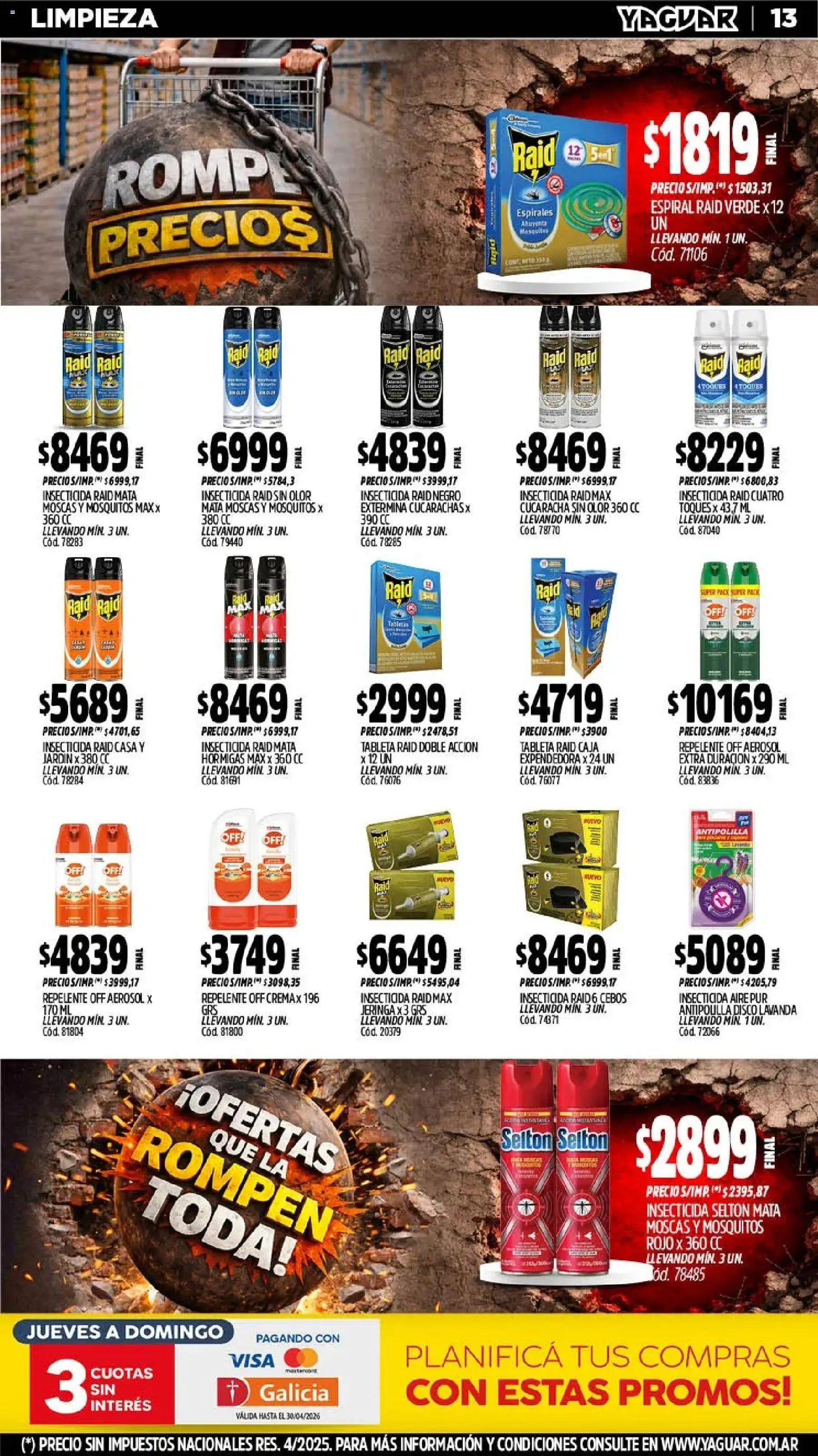 Yaguar - Oferta Semanal Buenos Aires │ válido desde el 20.04.2026 | Página: 14 | Productos: Tableta, Repelente, Insecticida, Caja
