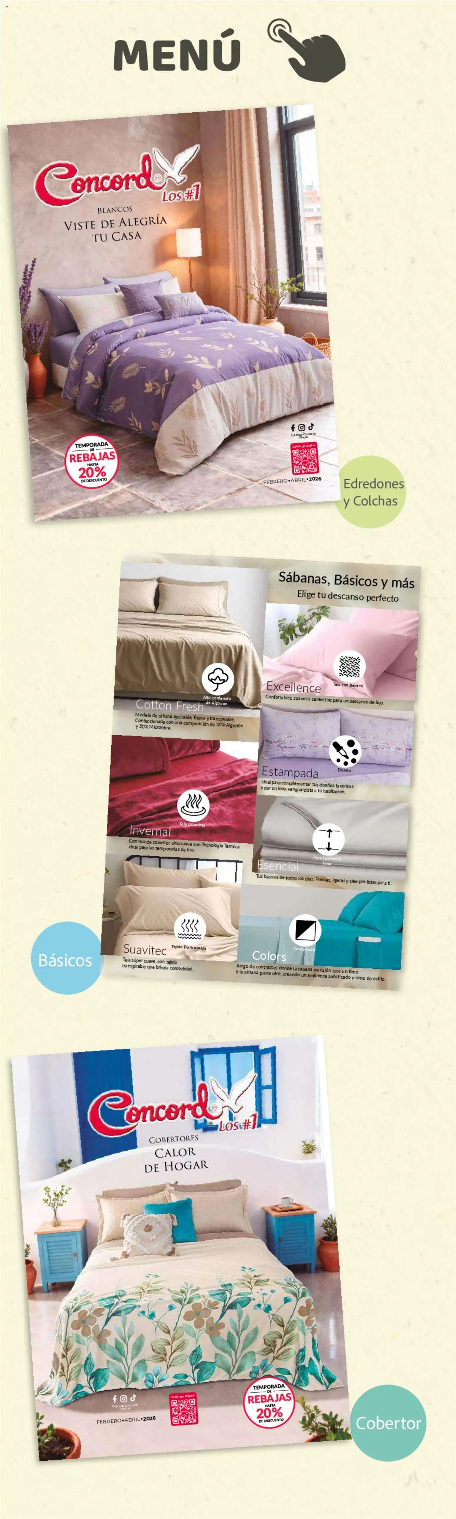 Nuevas ofertas de Colchas Concord válidas en toda la República Mexicana desde el 01.02.2026. ¡Encuentra las mejores ofertas en Colchas Concord catálogo! | Página: 2 | Productos: Cobertor, Juego, Algodón