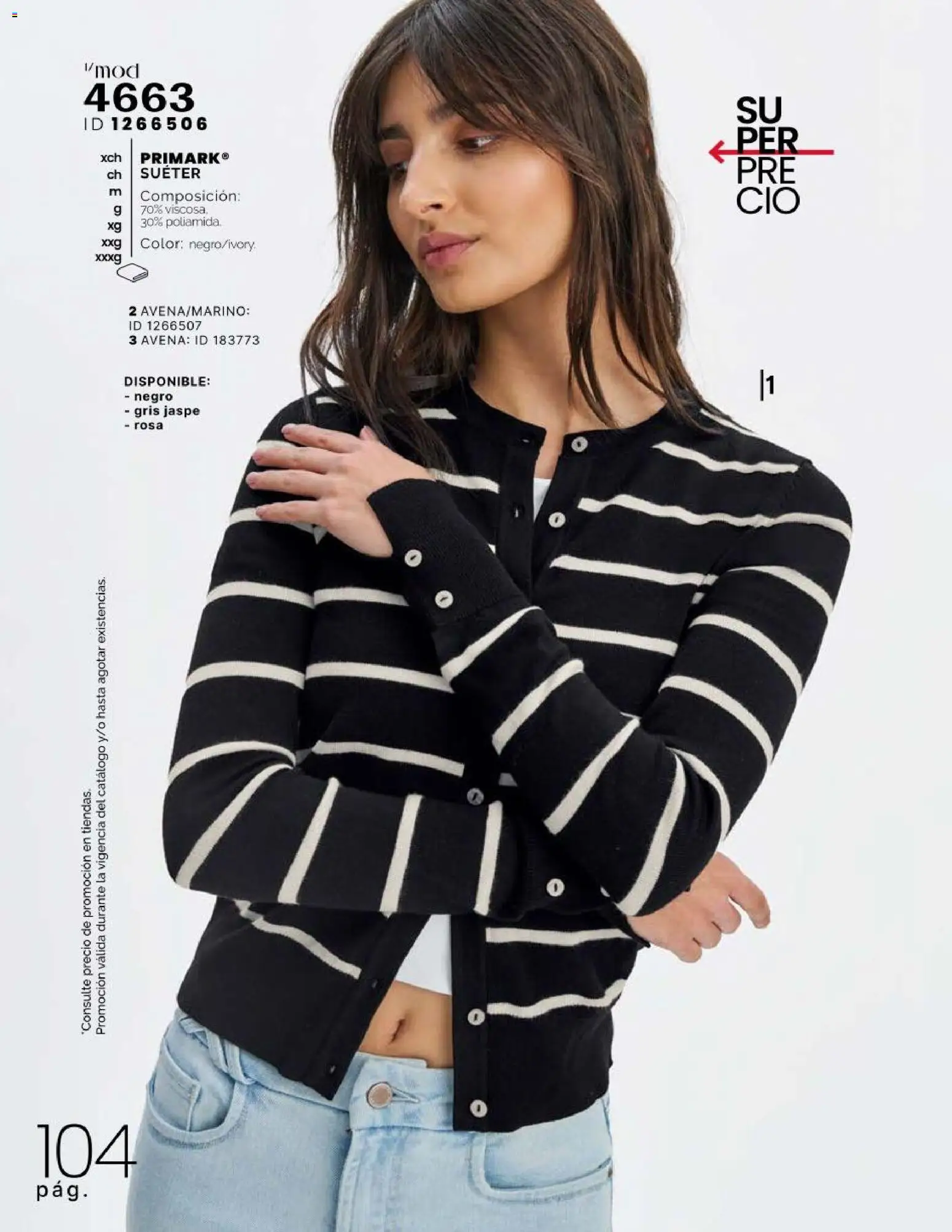 Nuevas ofertas de Price Shoes válidas en toda la República Mexicana desde el 11.03.2026. ¡Encuentra las mejores ofertas en Price Shoes catálogo Ella! | Página: 104 | Productos: Suéter, Avena