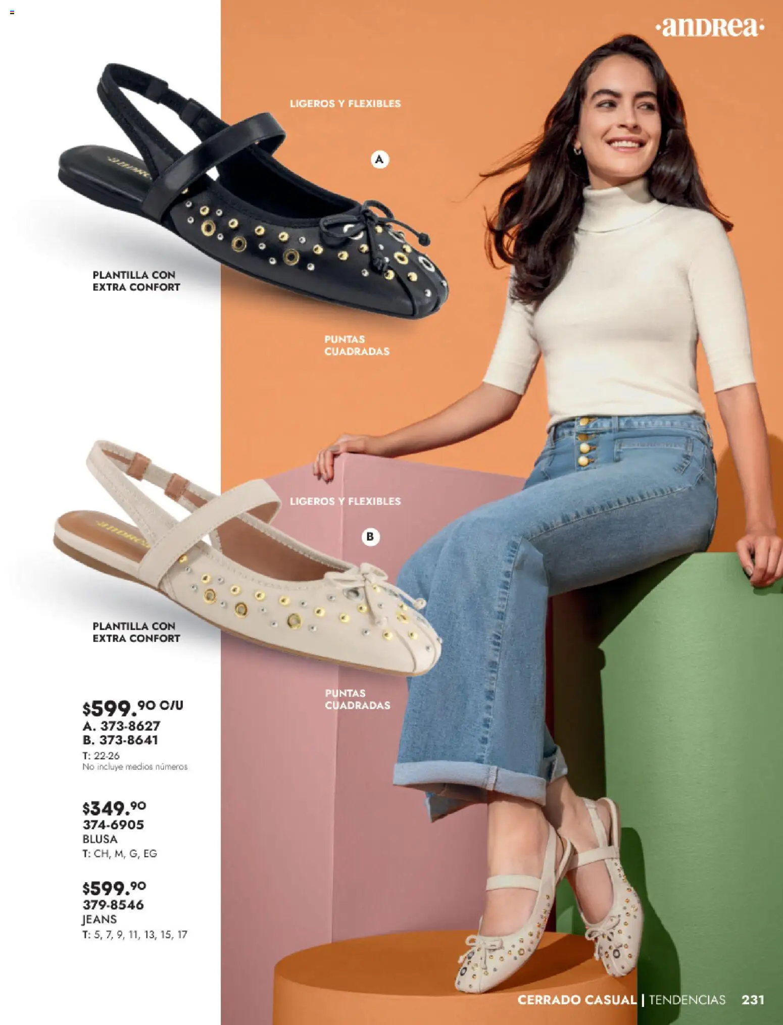 Nuevas ofertas de Andrea válidas en toda la República Mexicana desde el 24.08.2025. ¡Encuentra las mejores ofertas en Andrea - Catálogo Calzado Dama! | Página: 231 | Productos: Blusa