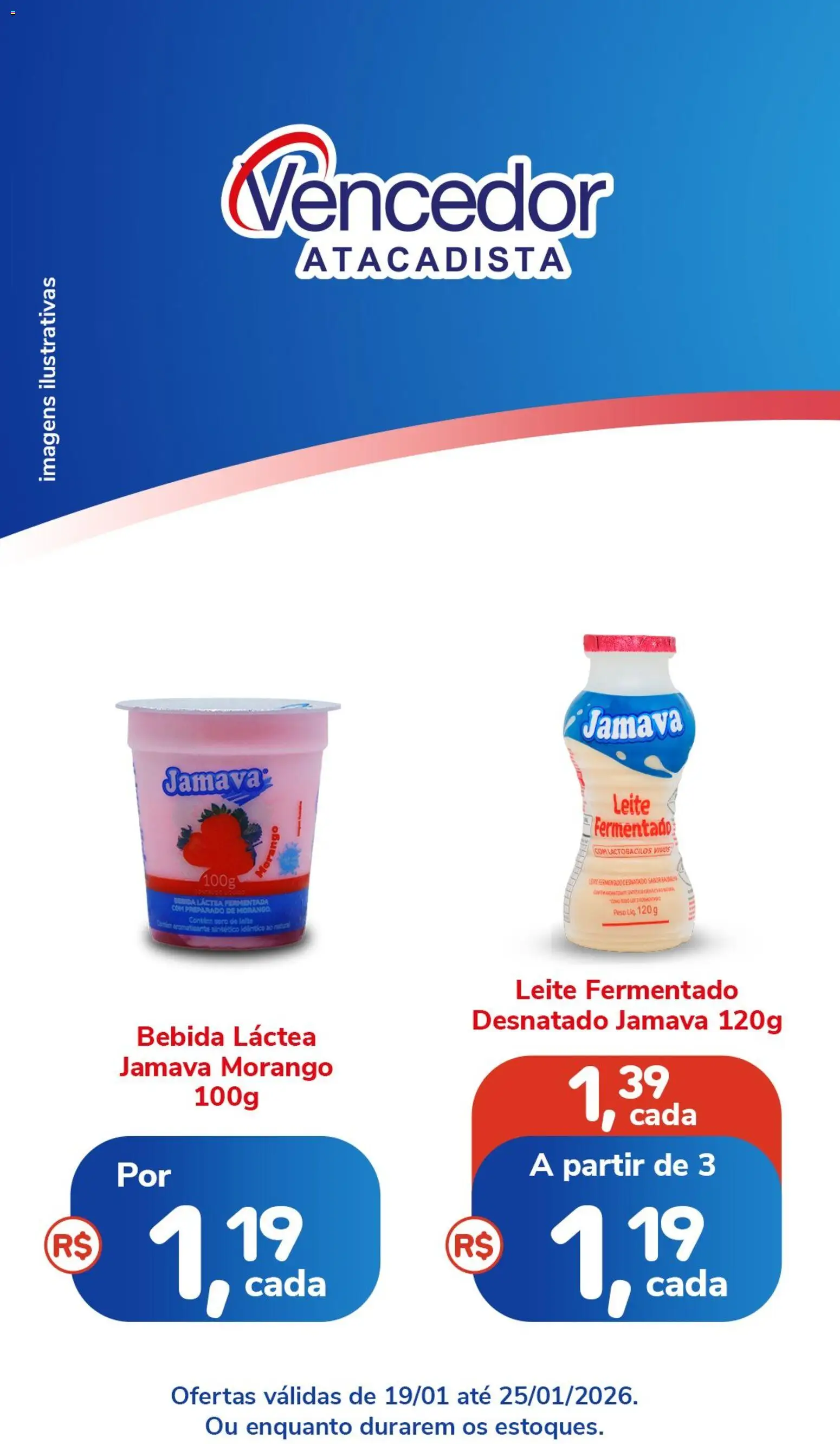 Vencedor Atacadista Folheto - válido de 19.01.2026 | Página: 3 | Produtos: Leite, Bebida, Leite fermentado