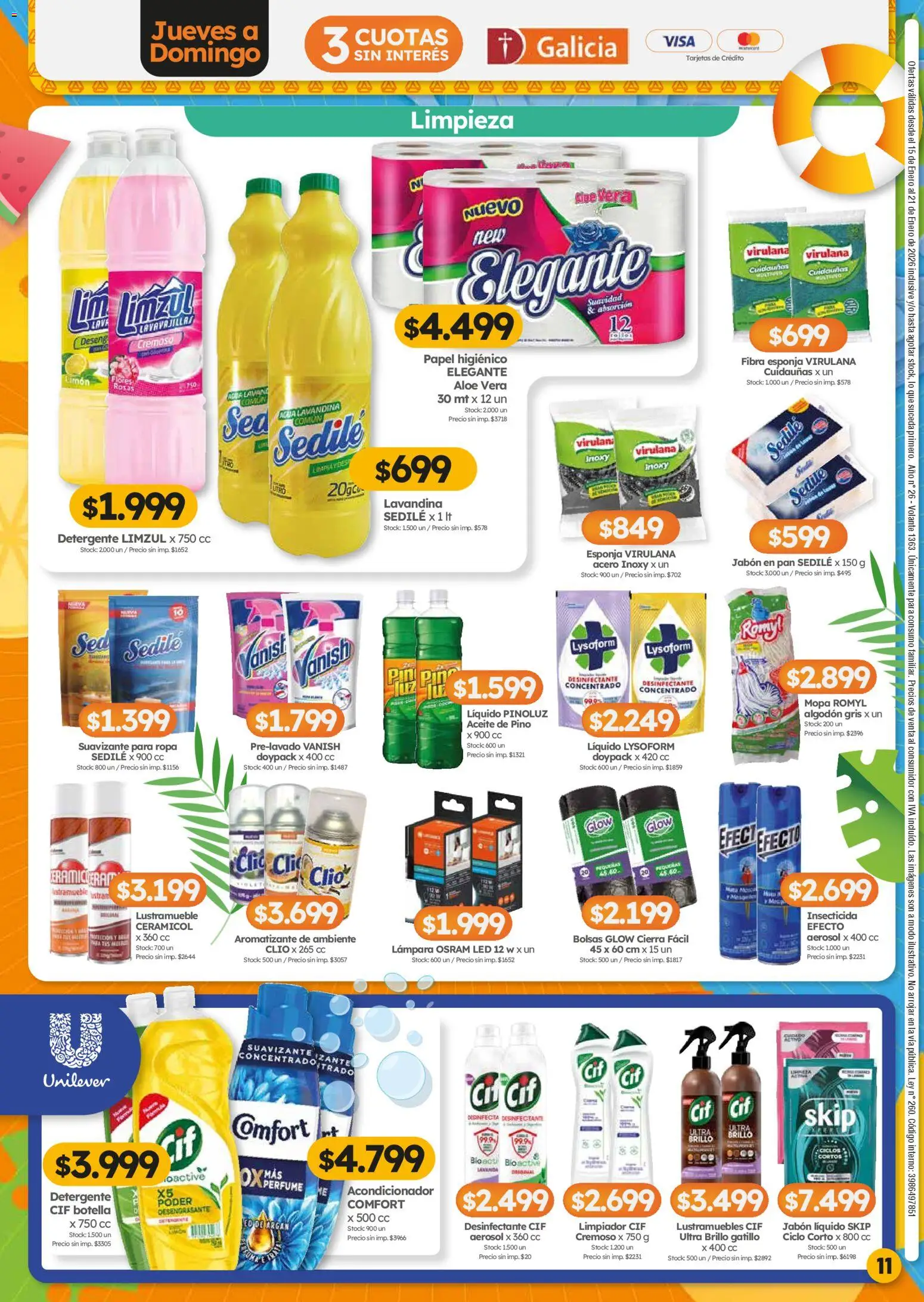 Cordiez ofertas │ válido desde el 15.01.2026 | Página: 11 | Productos: Papel higiénico, Limón, Pan, Limpiador